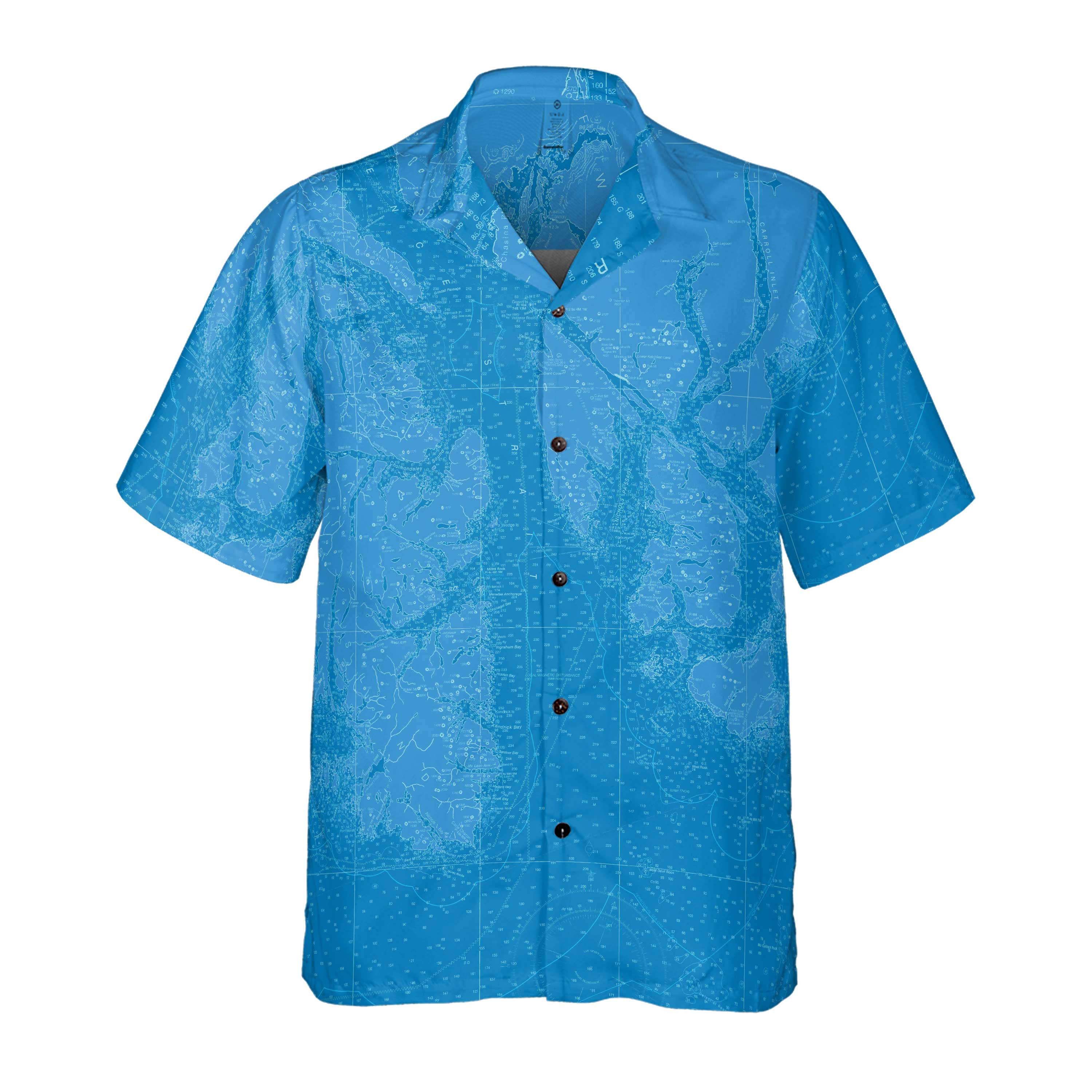 The Ketchikan Blues Coconut Button Camp Shirt