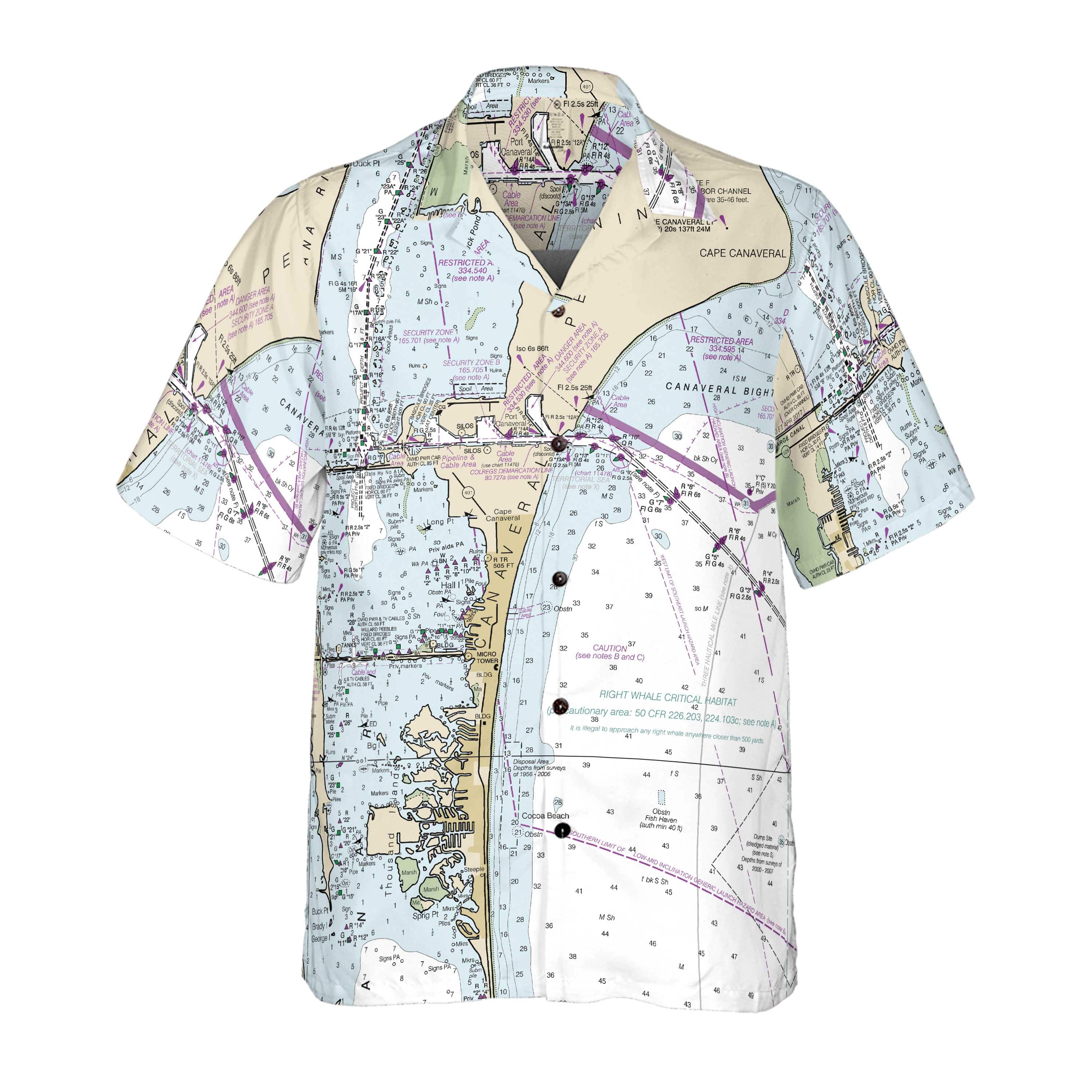 The Port Canaveral Coconut Button Camp Shirt