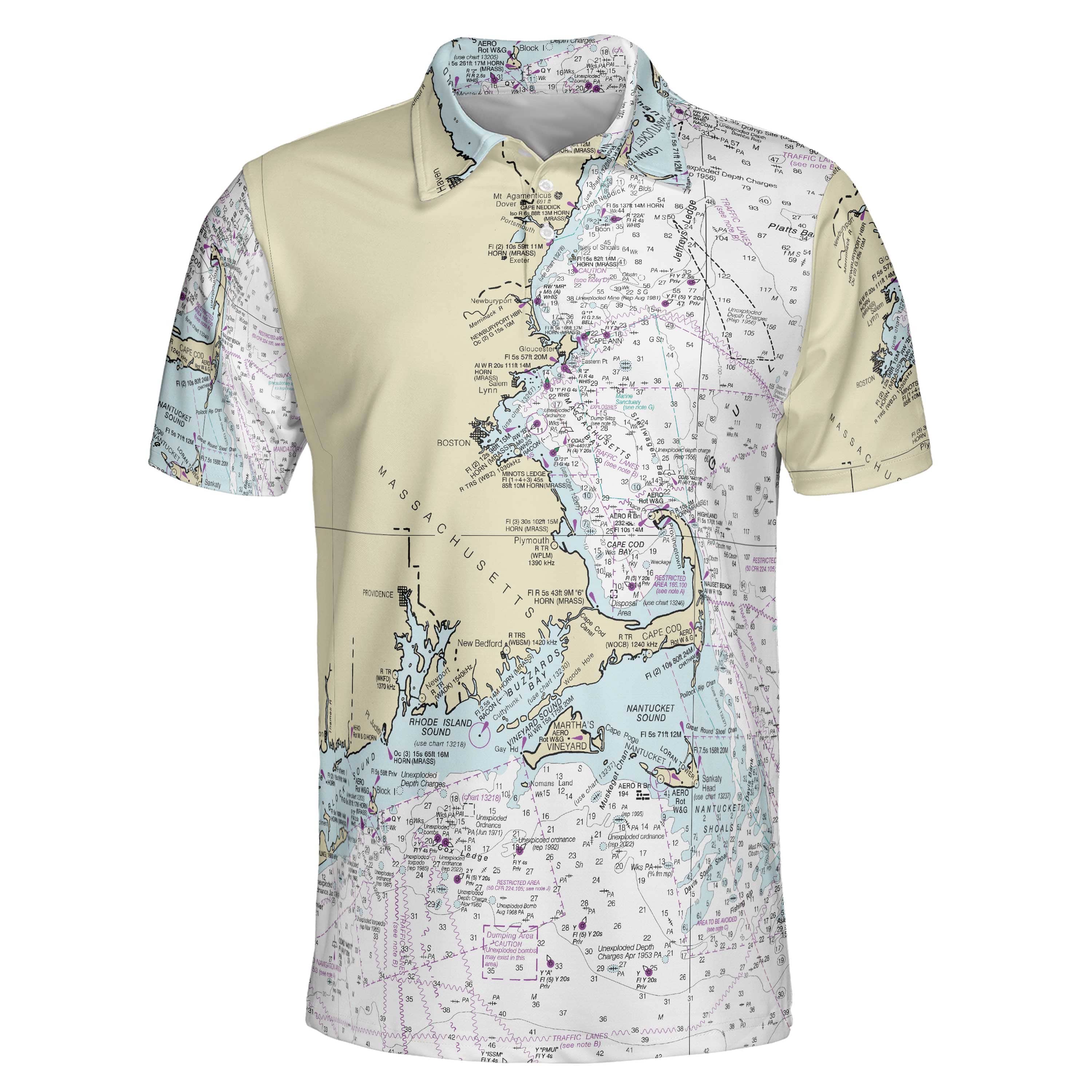 The Massachusetts Coastline Polo Shirt