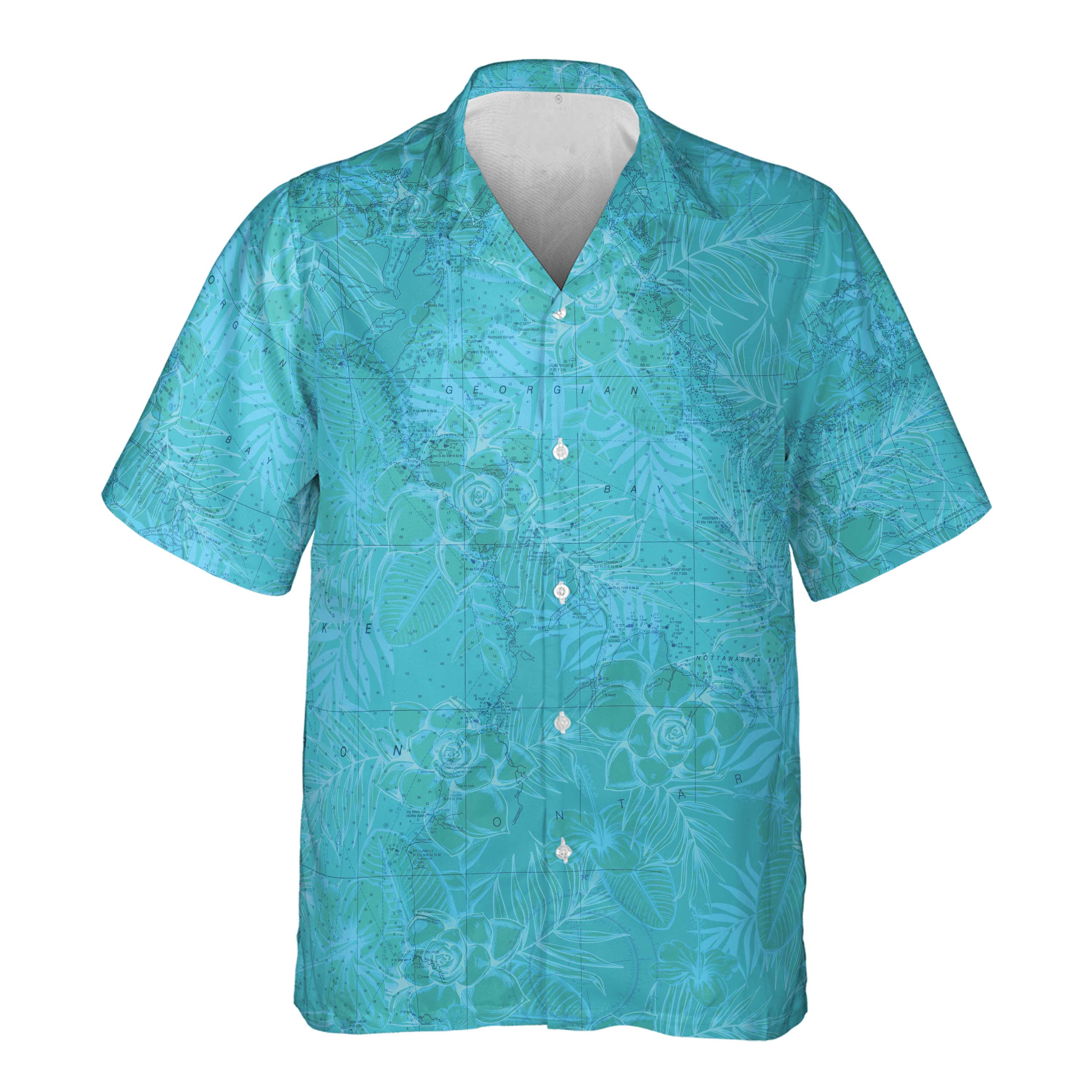 The Lake Huron and Georgian Bay Turquoise Pocket Shirt