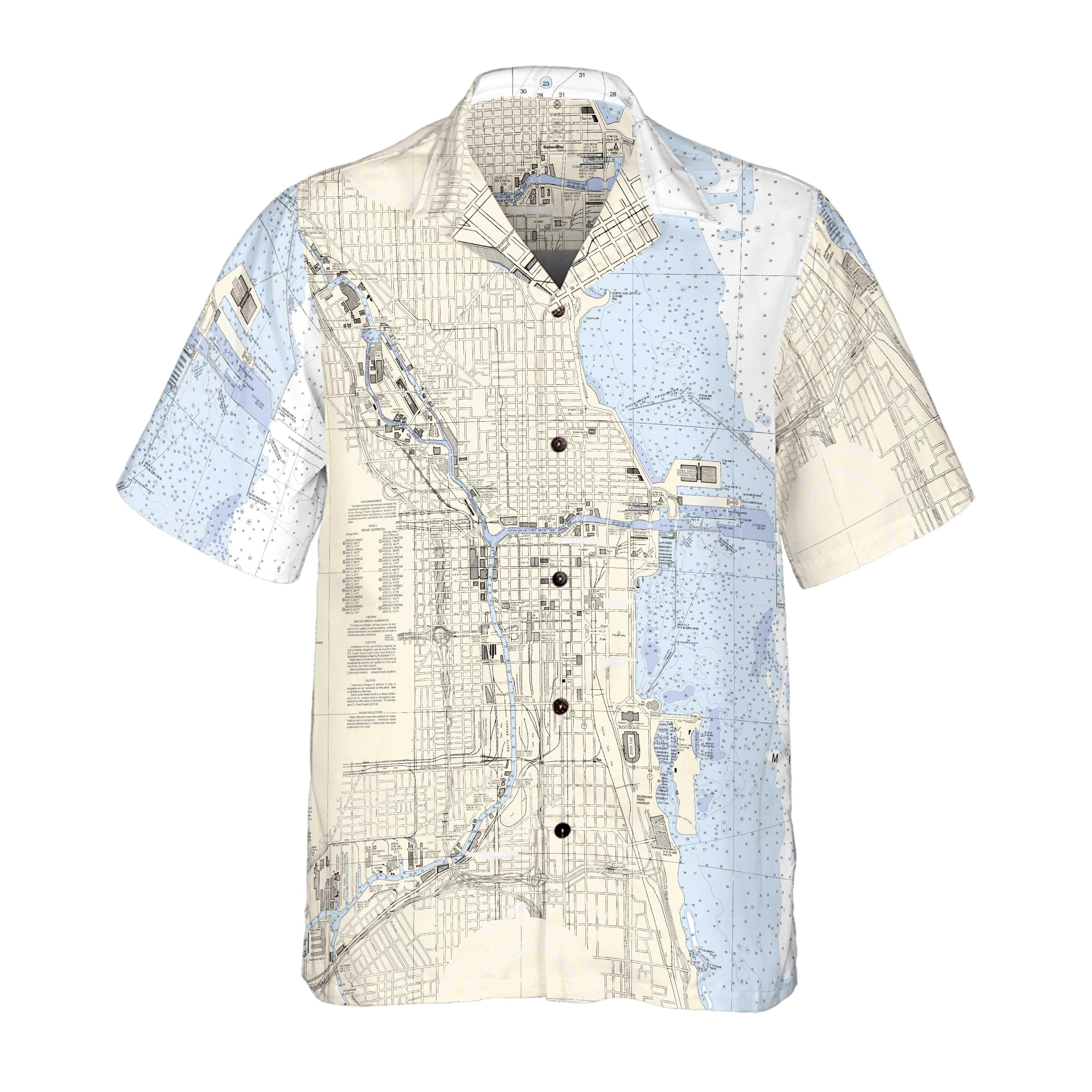 The Windy City Coconut Button Camp Shirt