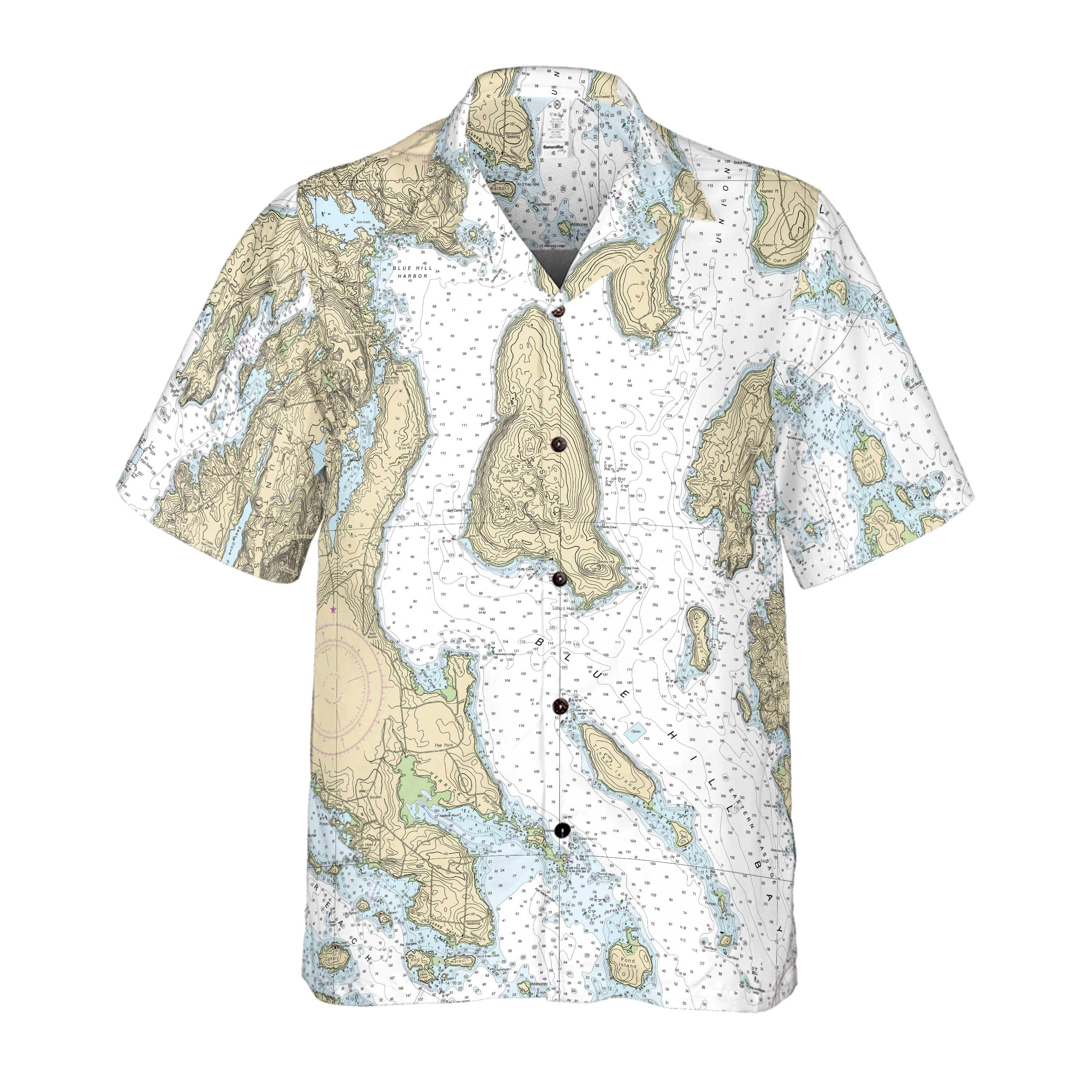 The Blue Hill Bay Coconut Button Camp Shirt