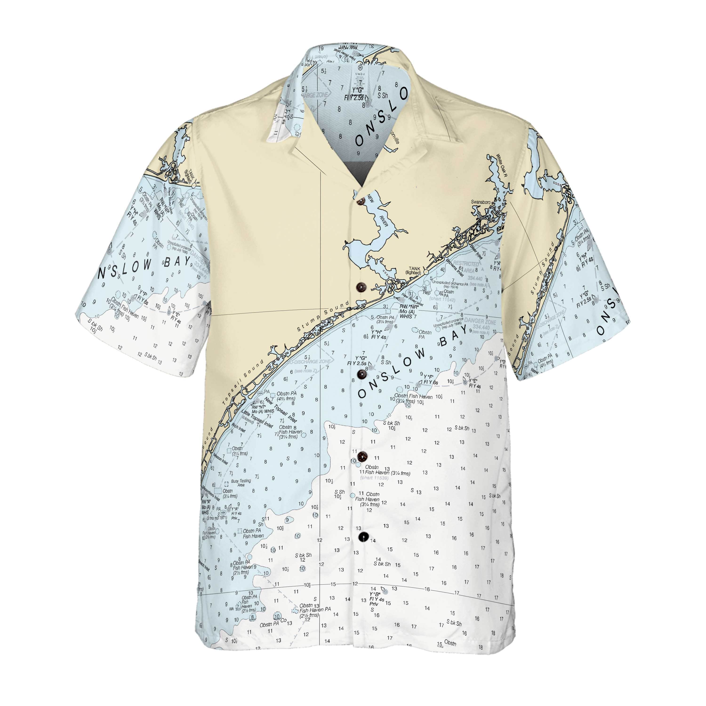 The Onslow Bay Coconut Button Camp Shirt
