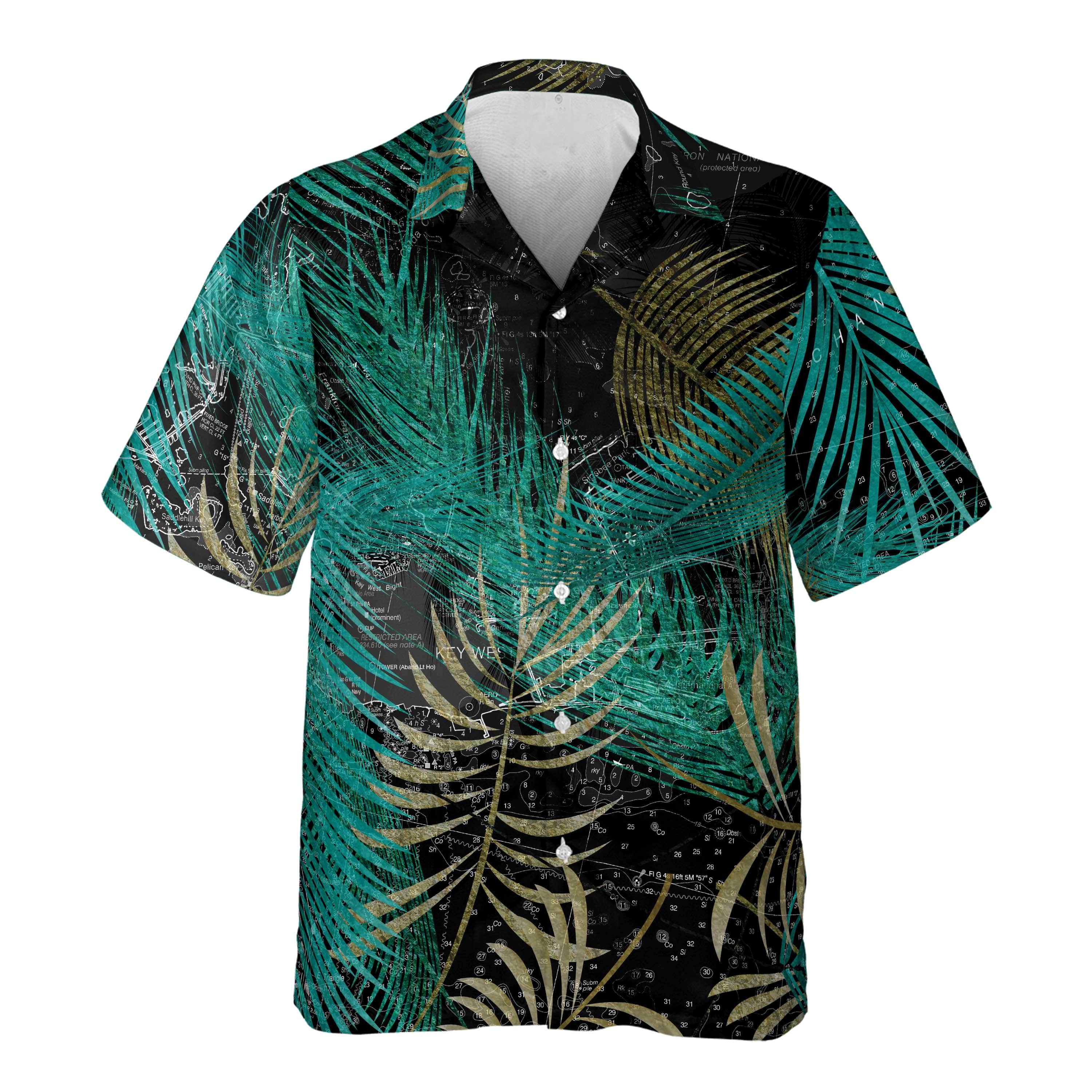 The Key West Midnight Flowers Pocket Shirt