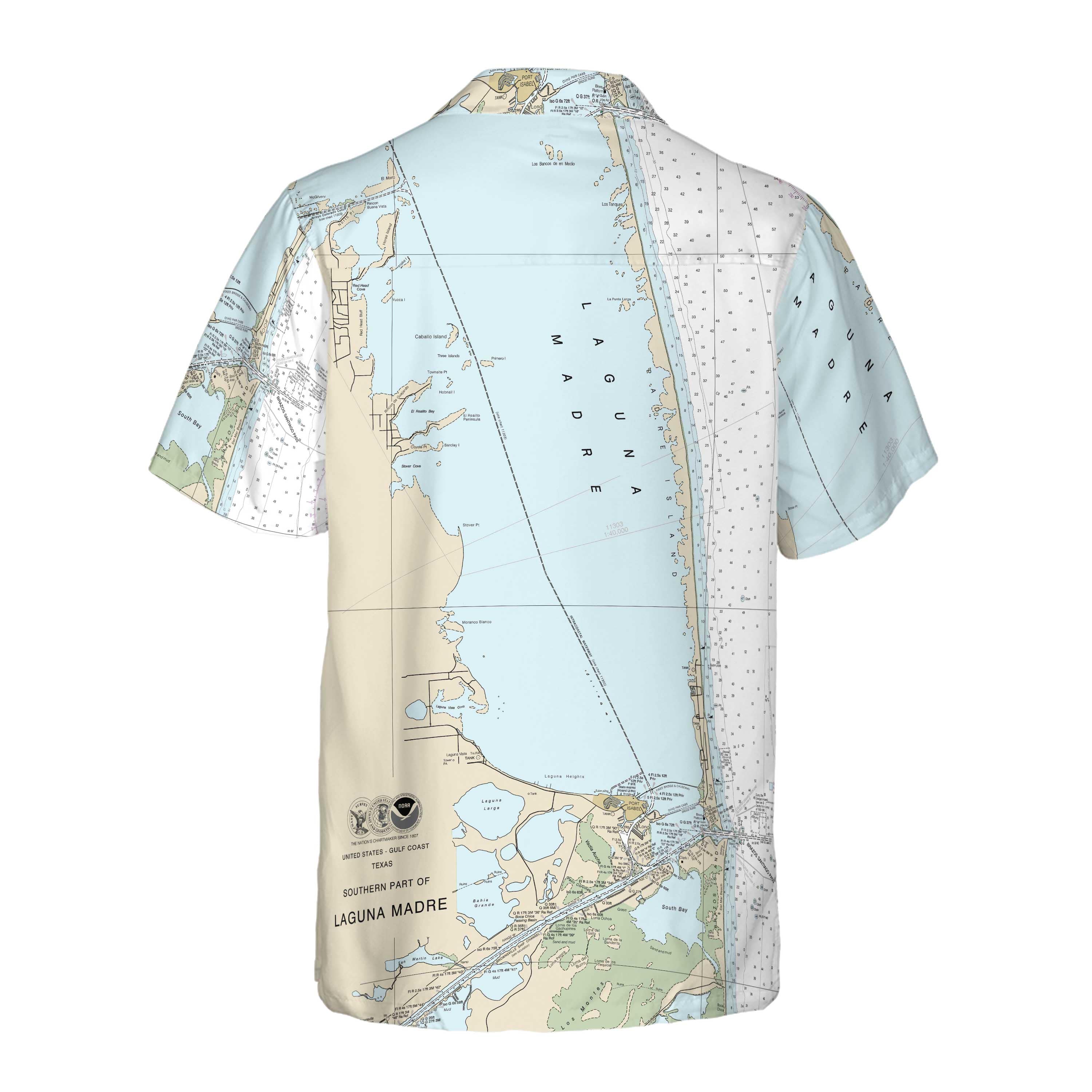The Southern Laguna Madre Coconut Button Camp Shirt