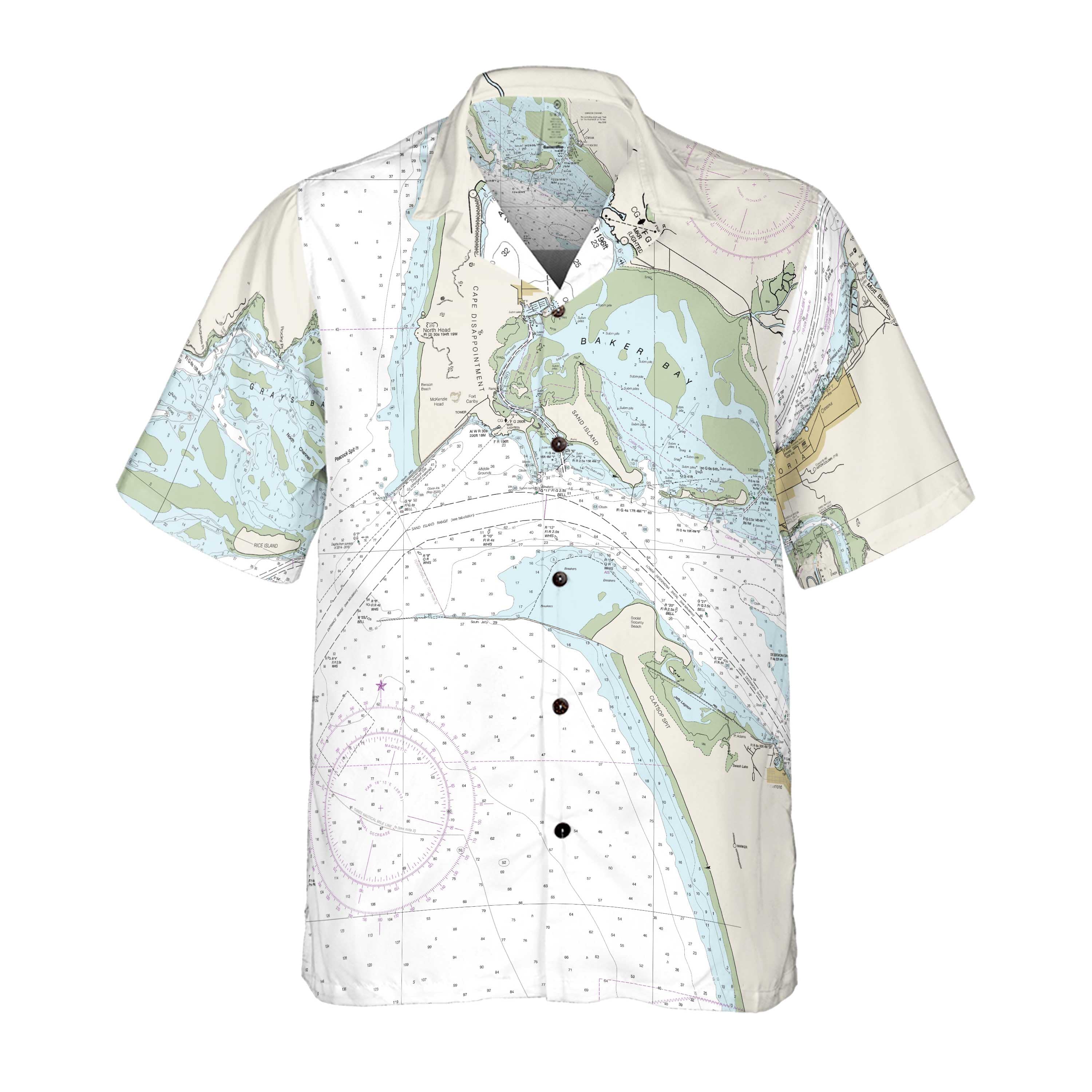 The Cape Disappointment Coconut Button Camp Shirt
