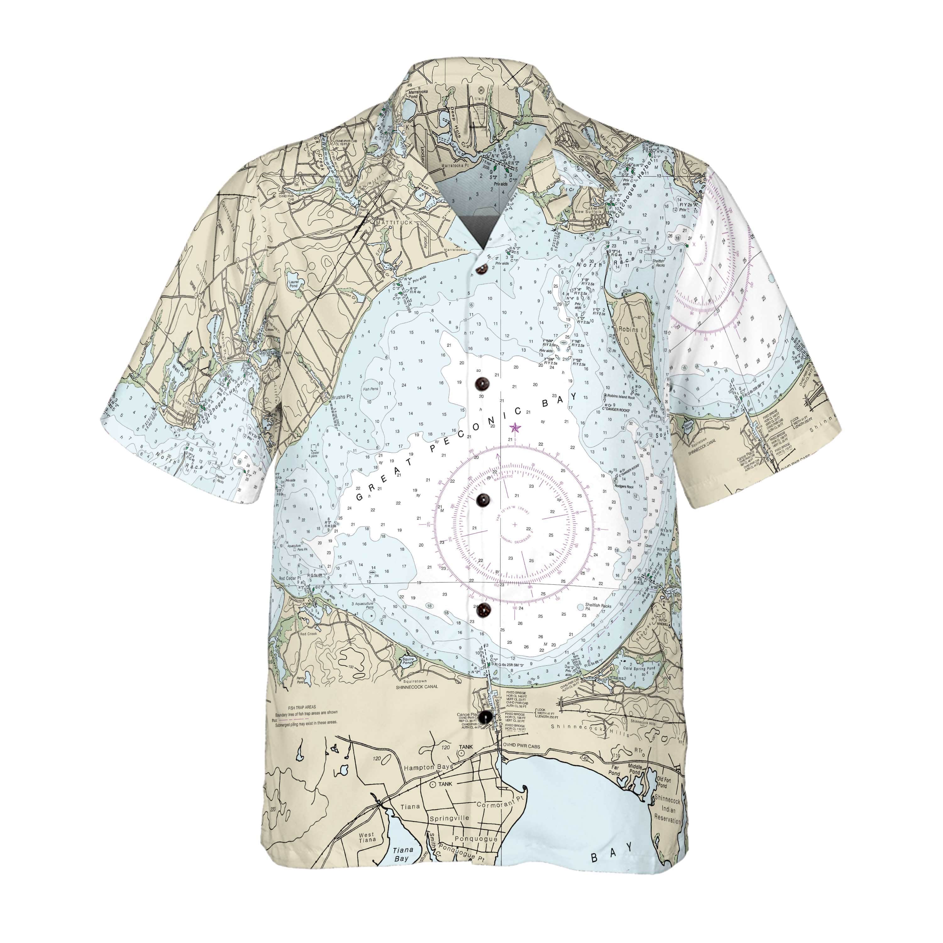 The Peconic Bay Coconut Button Camp Shirt