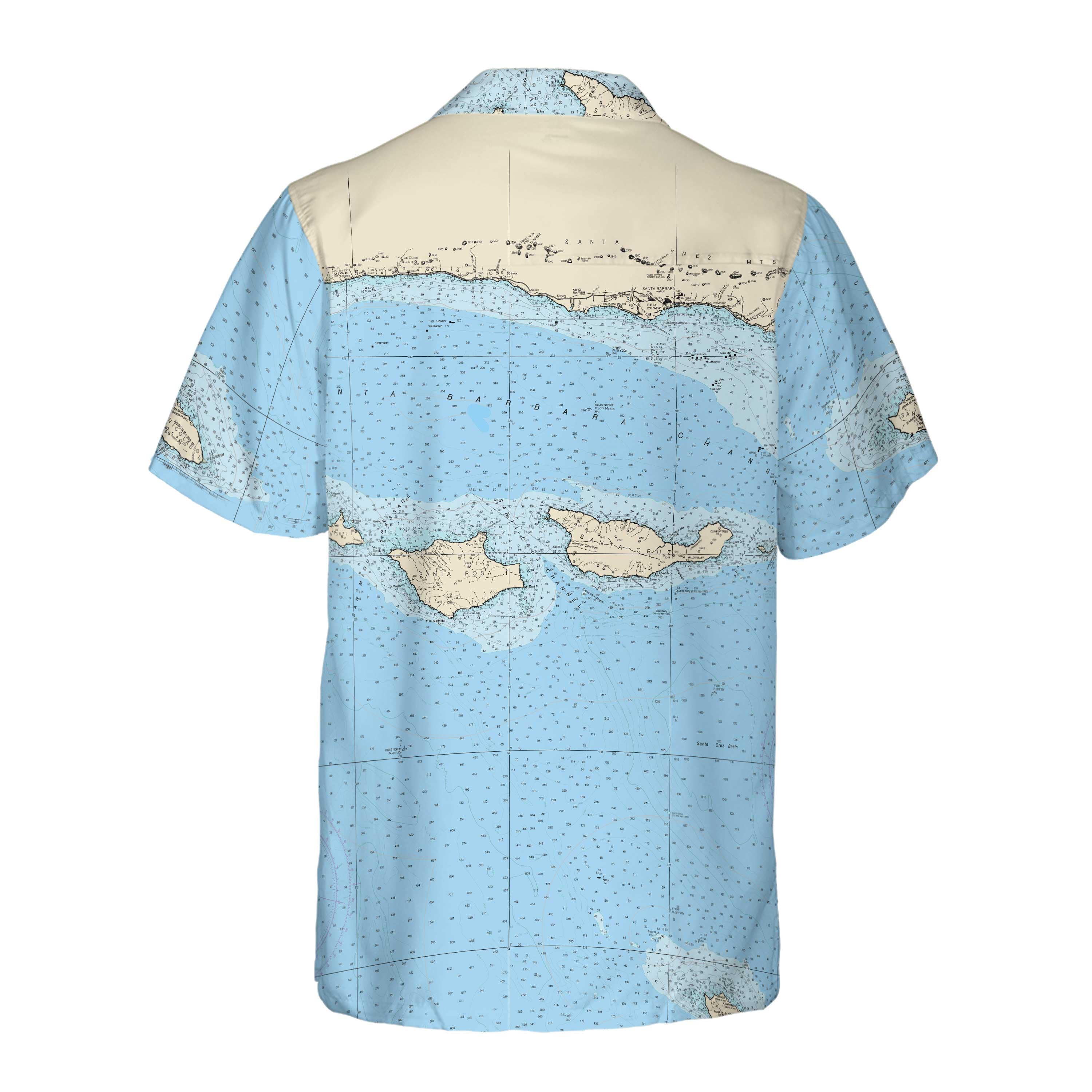 The Channel Islands Blue Coconut Button Camp Shirt