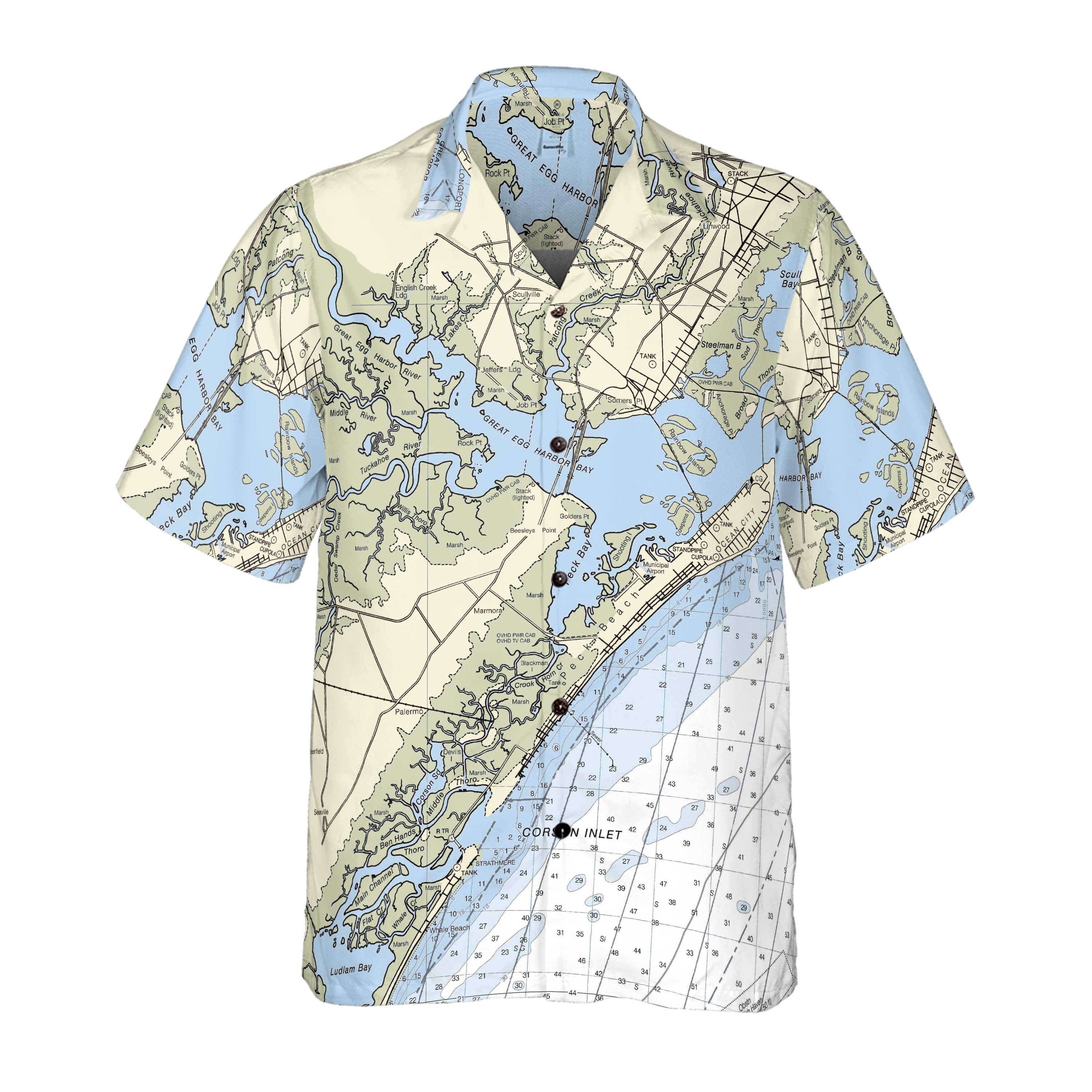 The Great Egg Harbor Coconut Button Camp Shirt