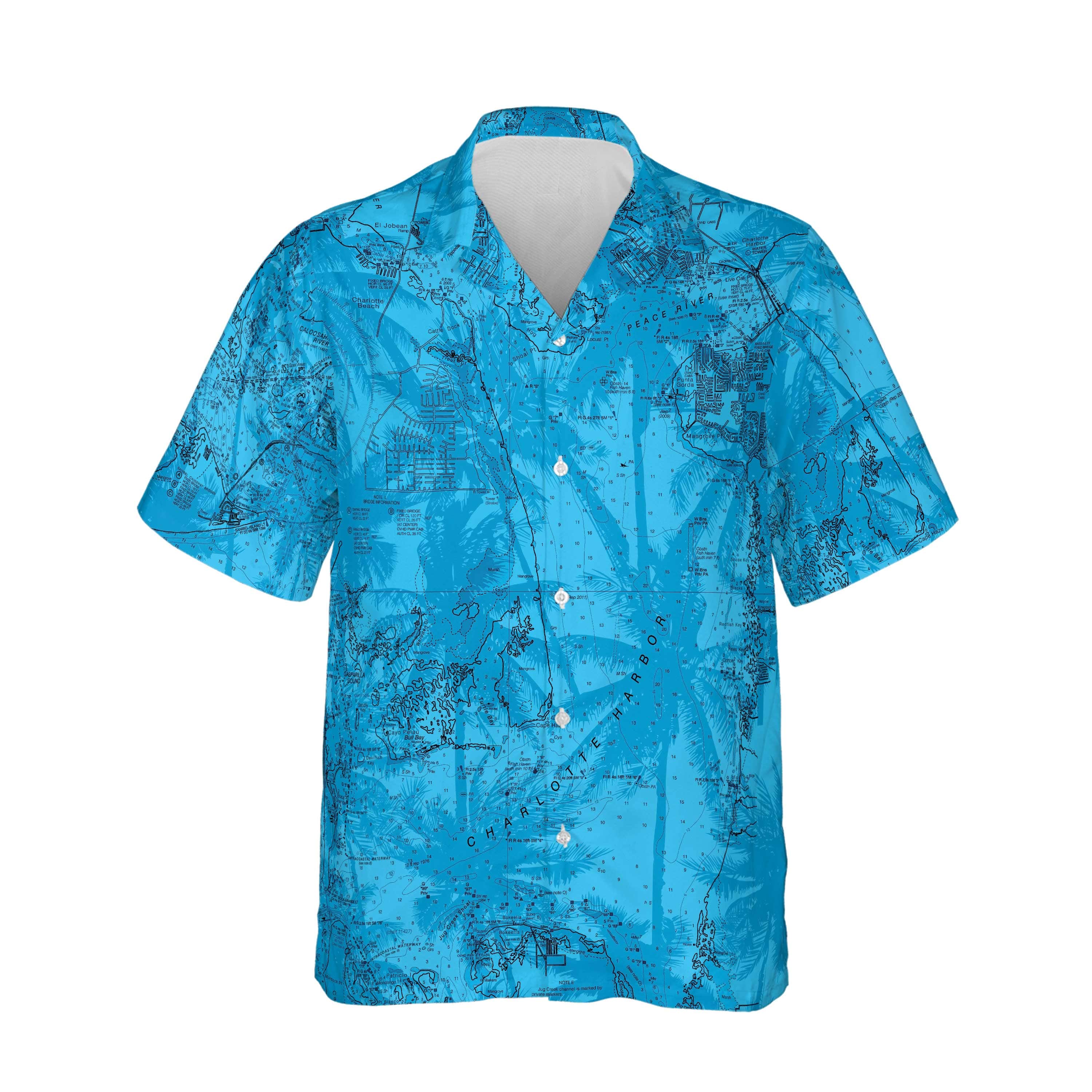 The Punta Gorda Blue Palms Camp Shirt