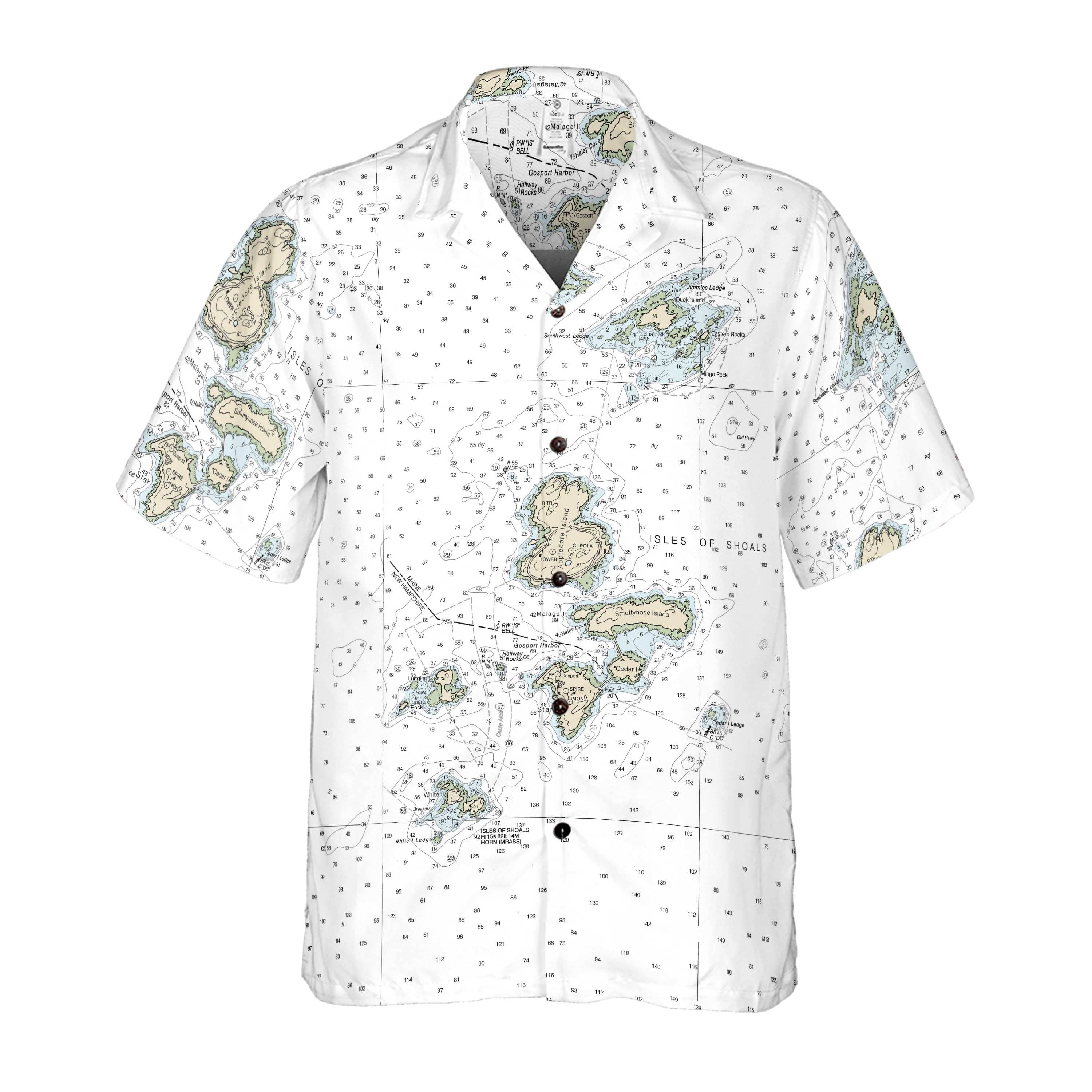 The Isles of Shoals Coconut Button Camp Shirt