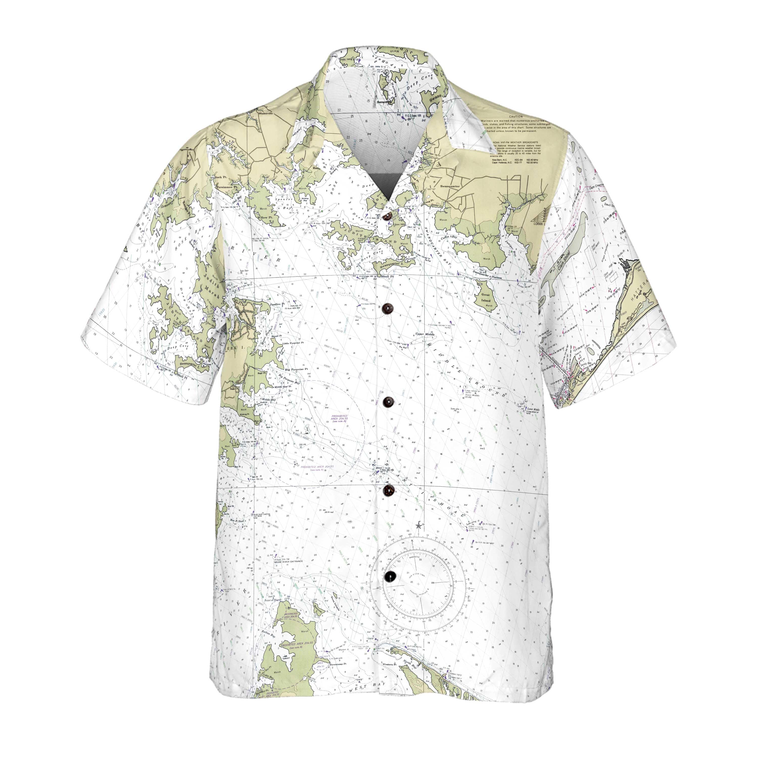 The Pamlico Sound Coconut Button Camp Shirt