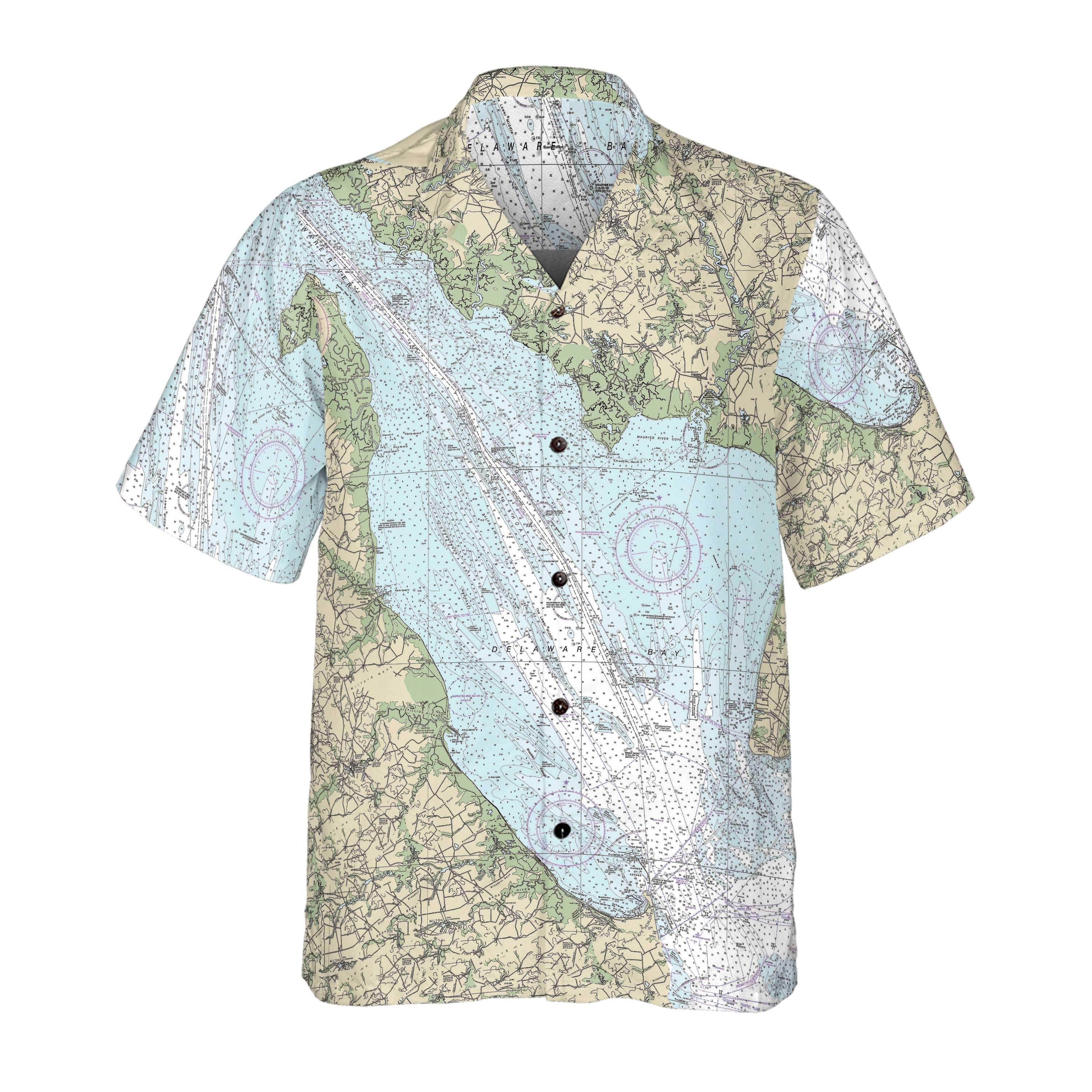 The Delaware Bay Coconut Button Camp Shirt