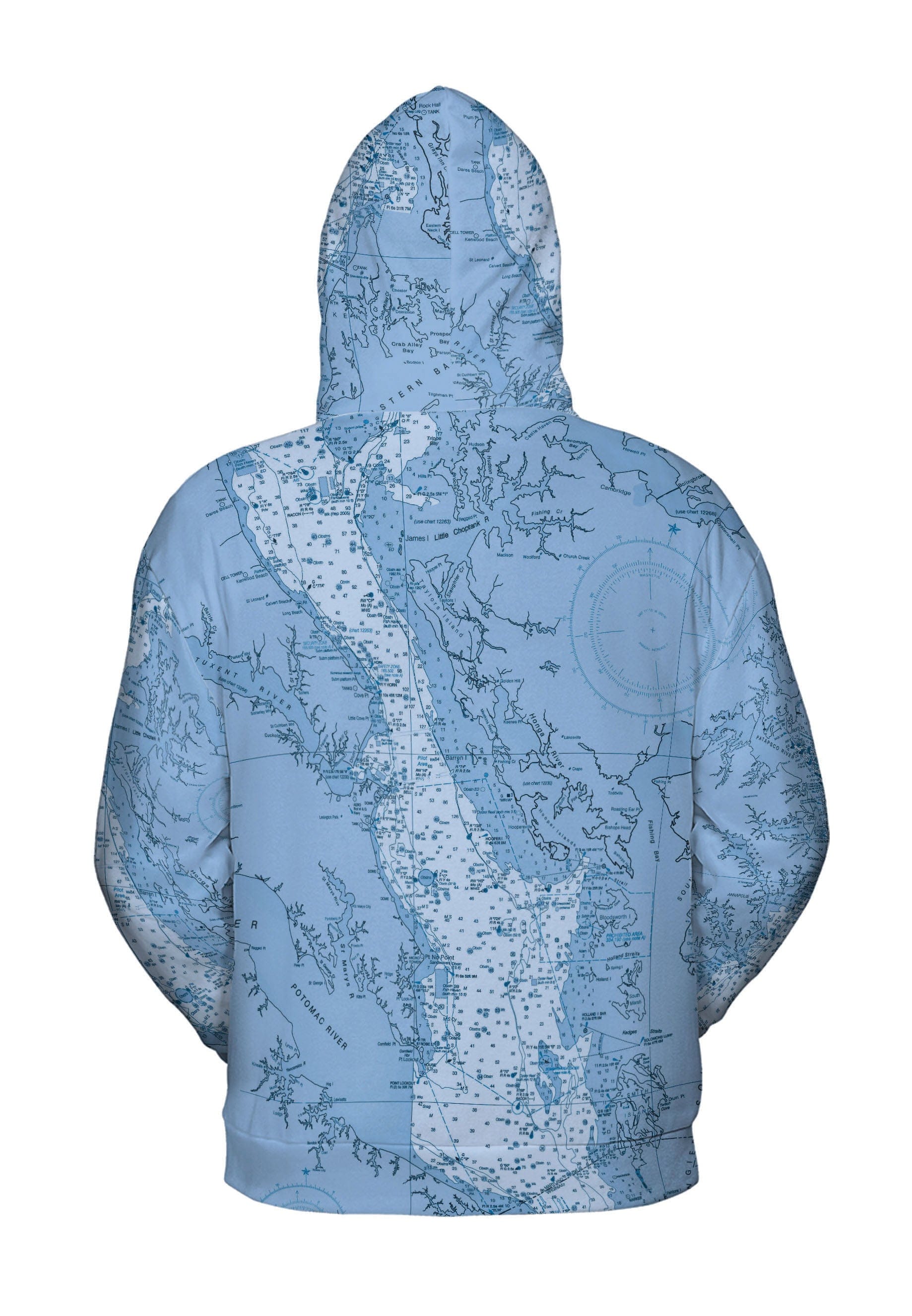 The Upper and Middle Chesapeake Bay Blues Lightweight Hoodie