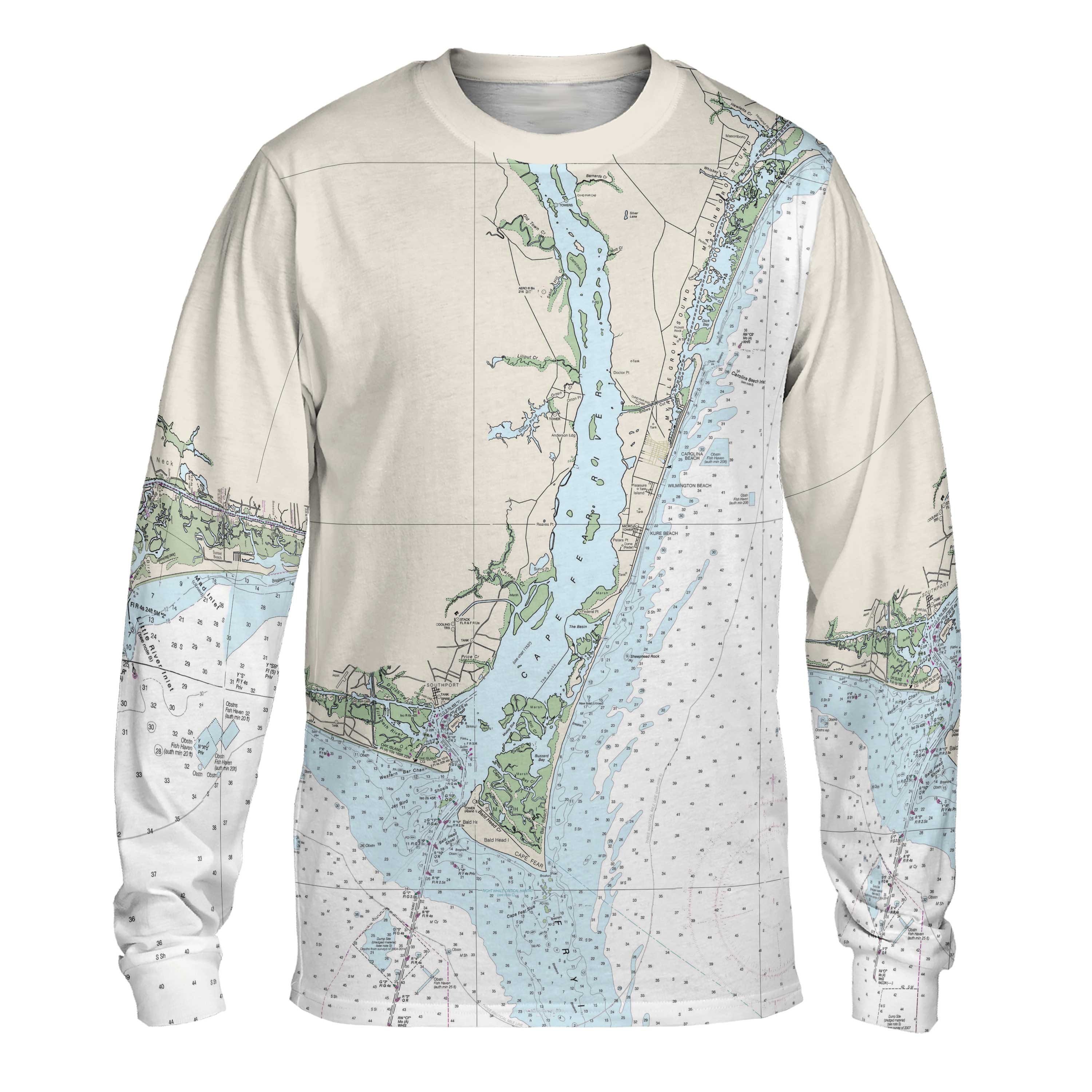 The Cape Fear to Little RIver Long Sleeve Crewneck Tee