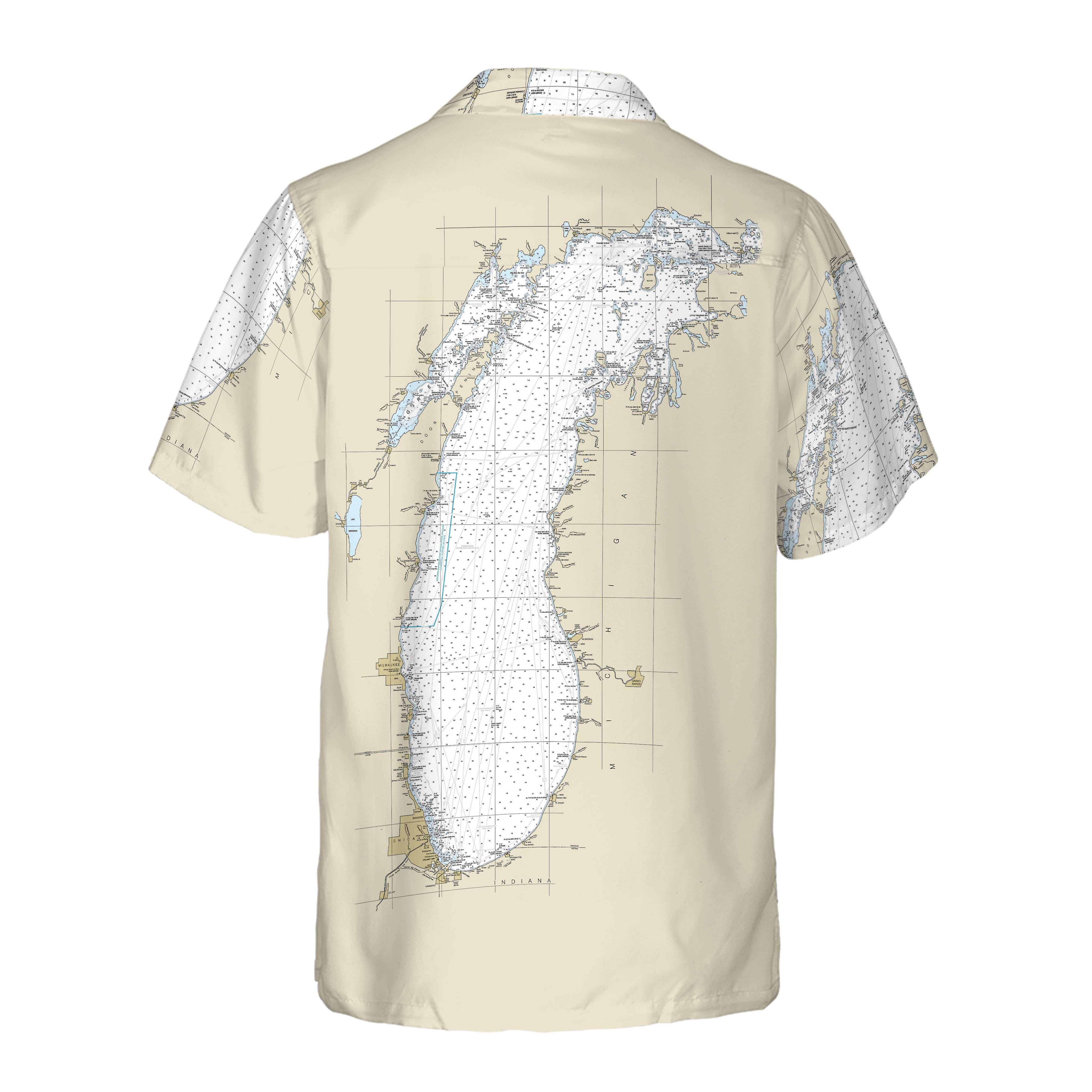 The Lake Michigan Navigator Coconut Button Camp Shirt