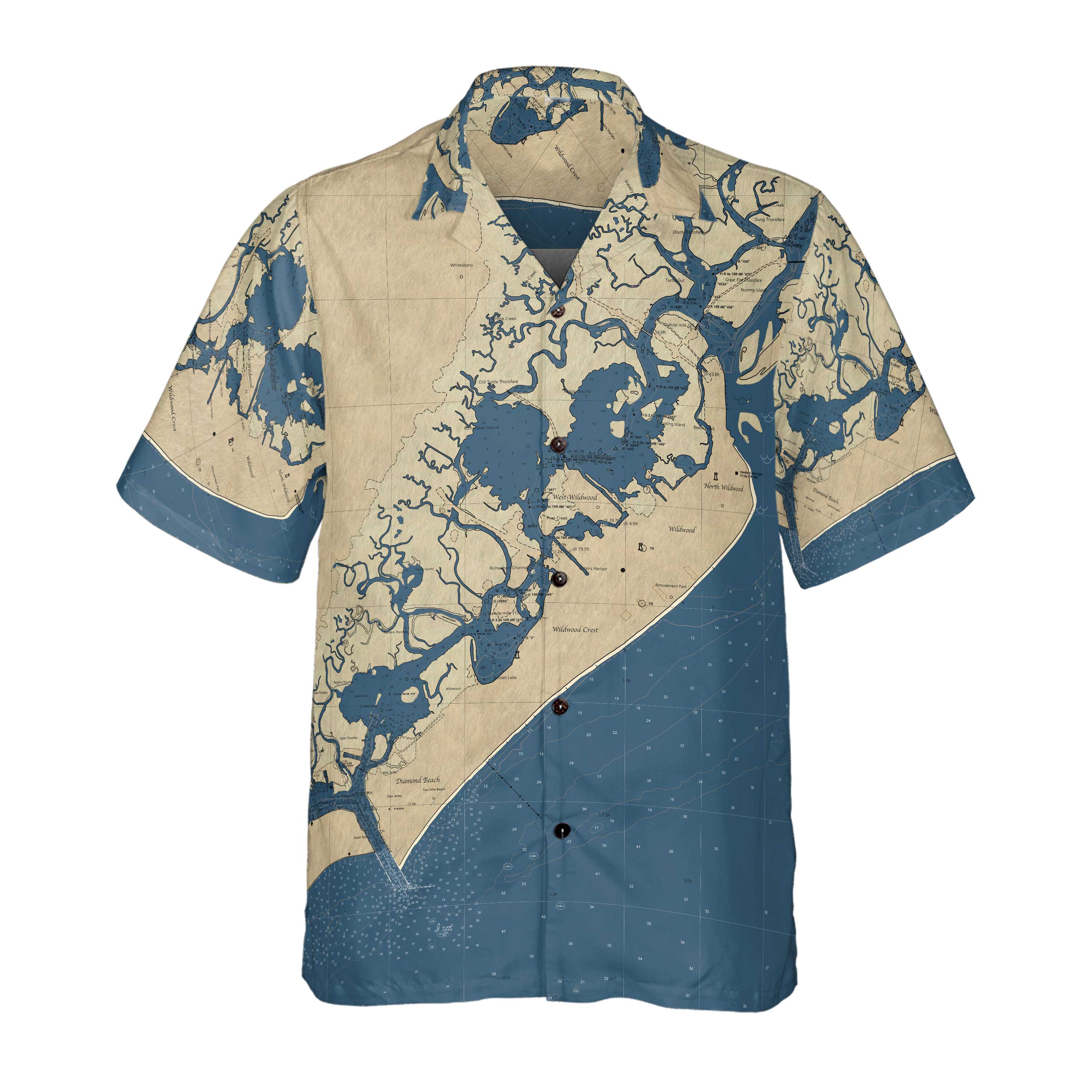 The Five Mile Island Cocktail Hour Coconut Button Camp Shirt