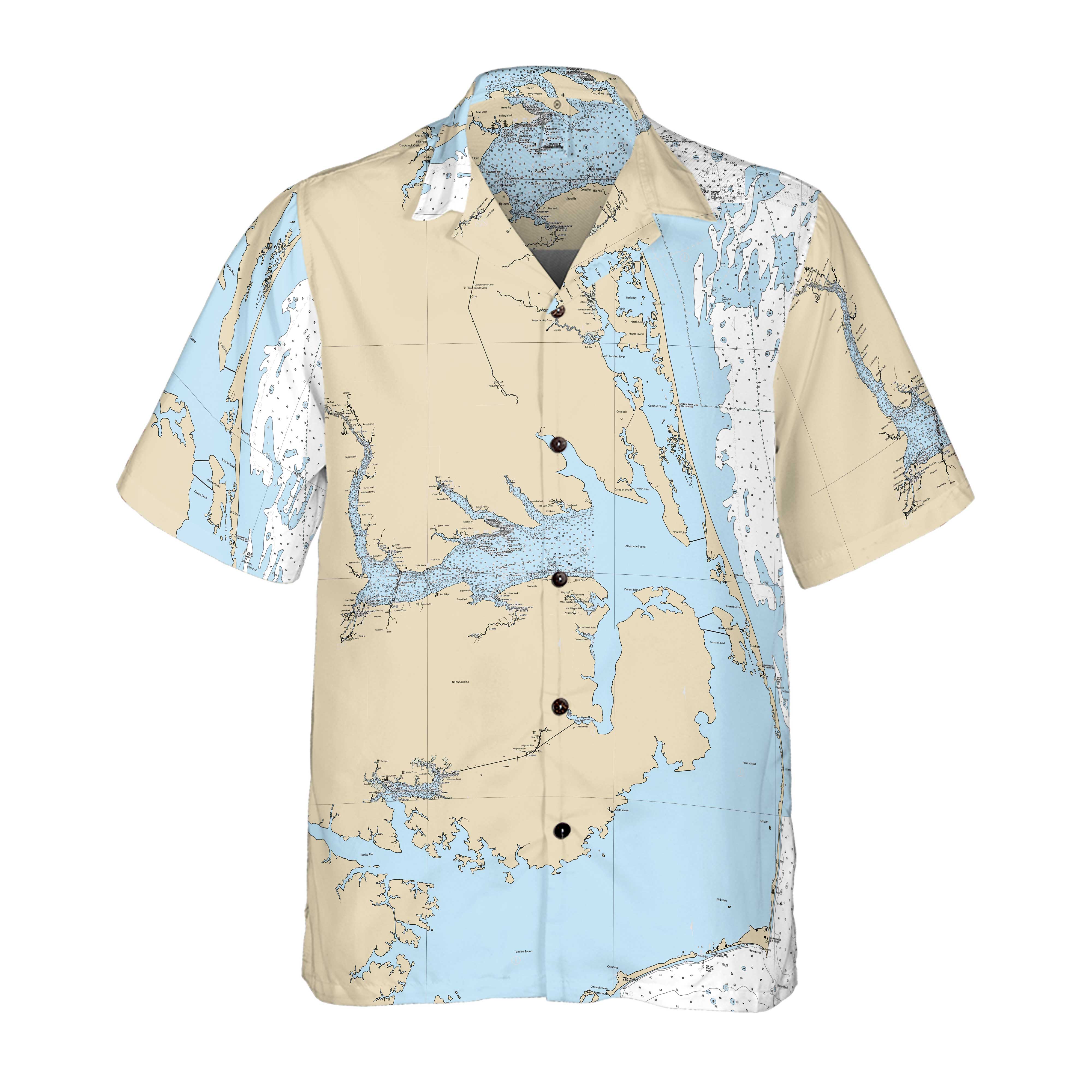 The Albemarle Sound Coconut Button Camp Shirt