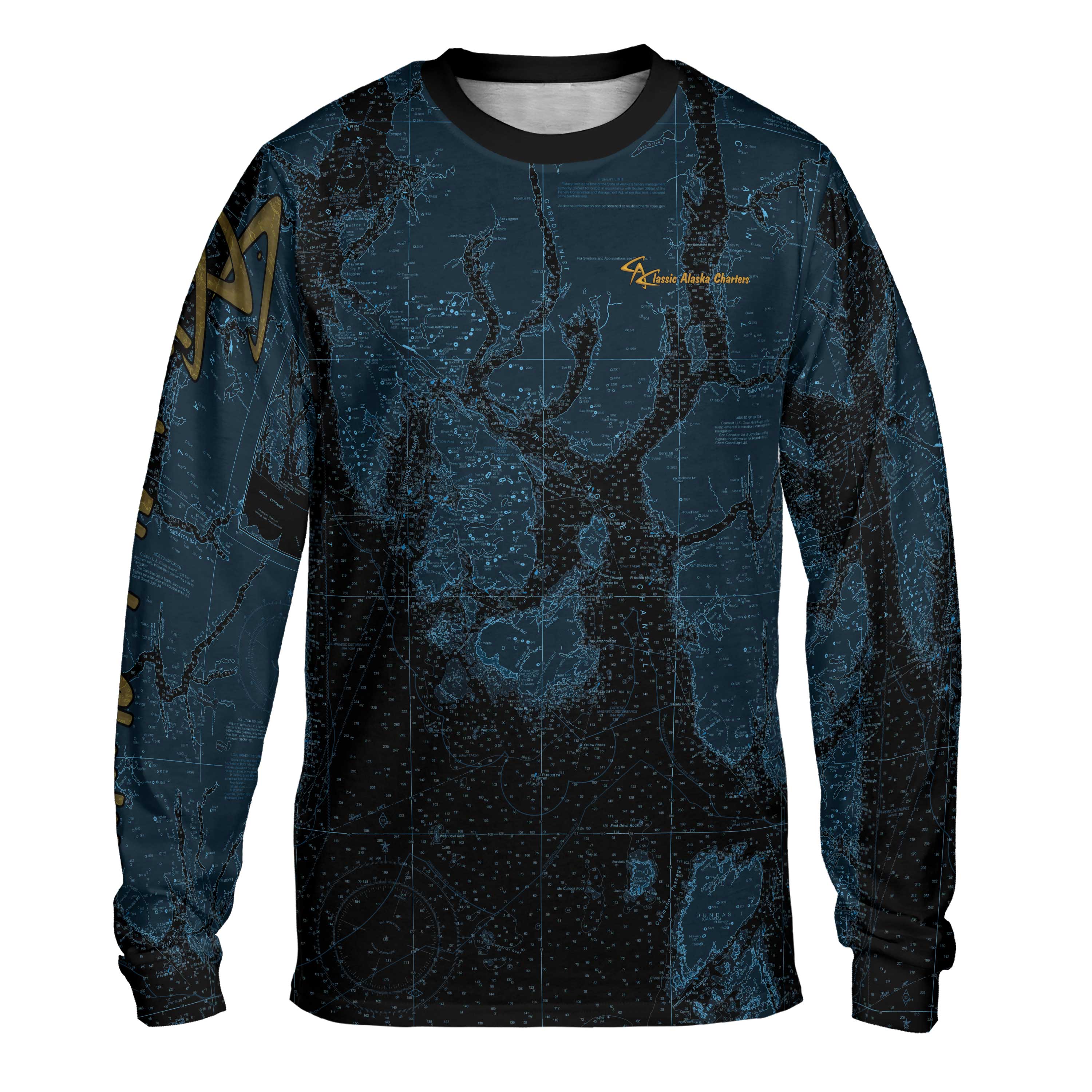 The CAC Midnight Blue Ketchikan Youth Long Sleeve Performance Tee