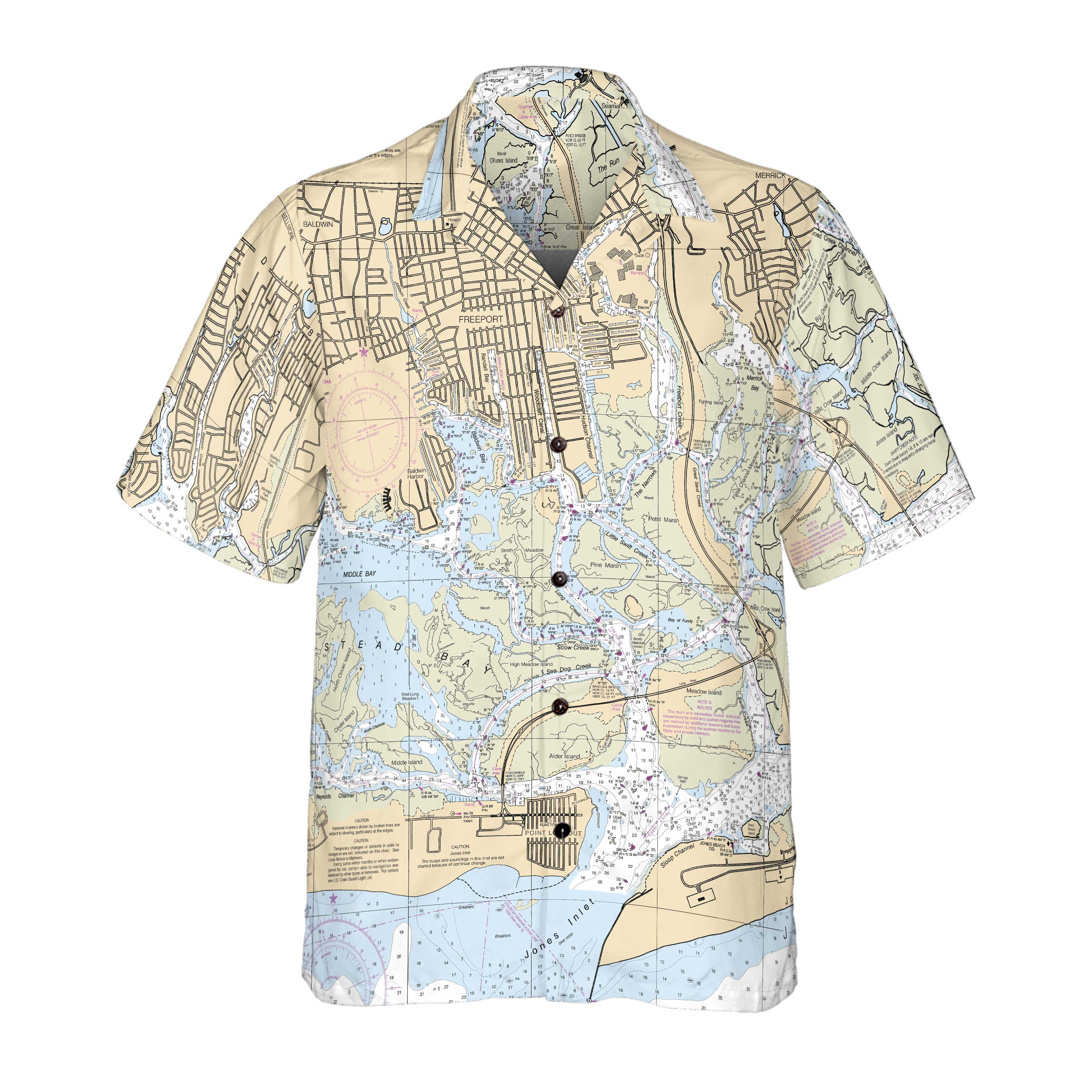 The Freeport Long Island Coconut Button Camp Shirt