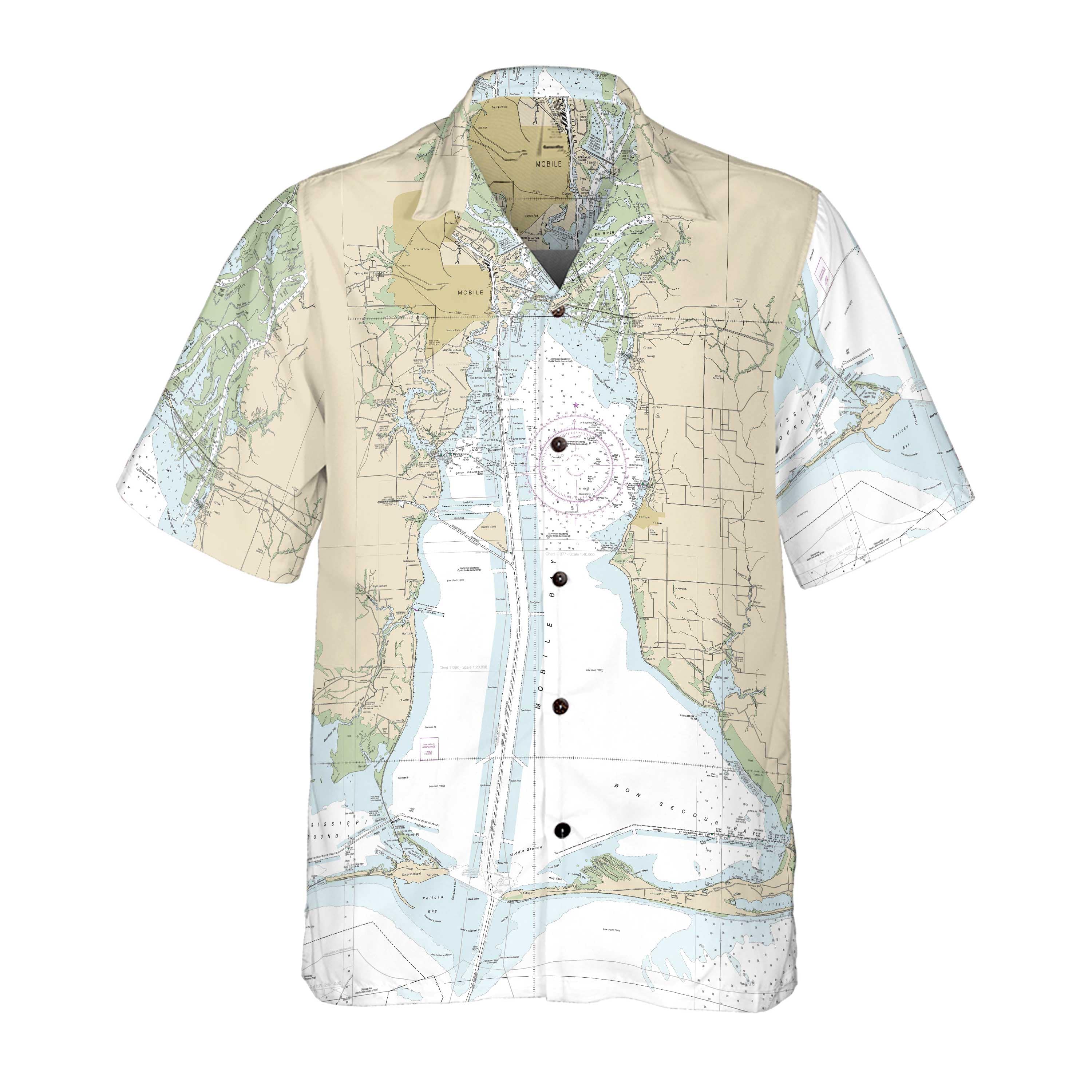 The Mobile Bay Coconut Button Camp Shirt
