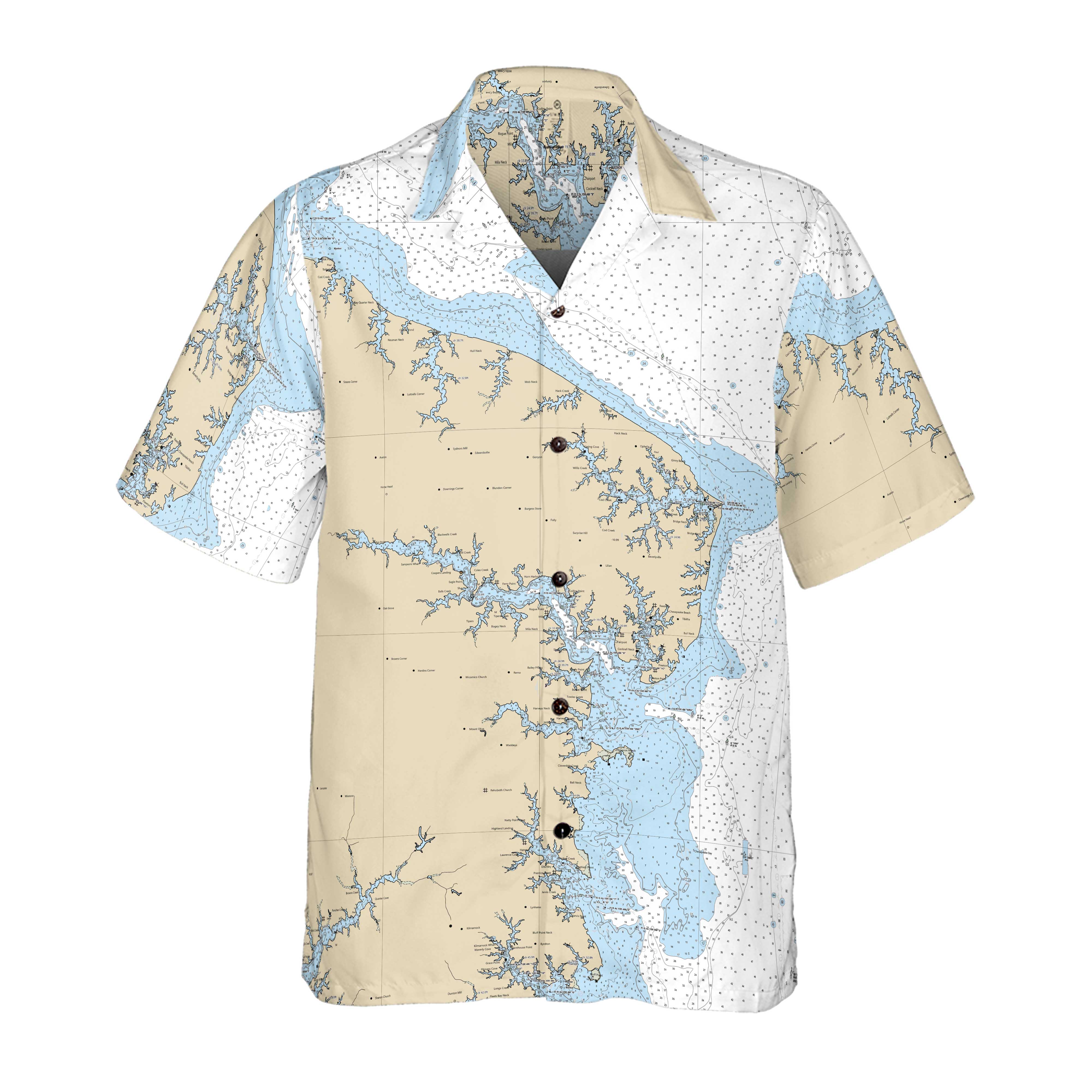 The Northumberland Virginia Coconut Button Camp Shirt
