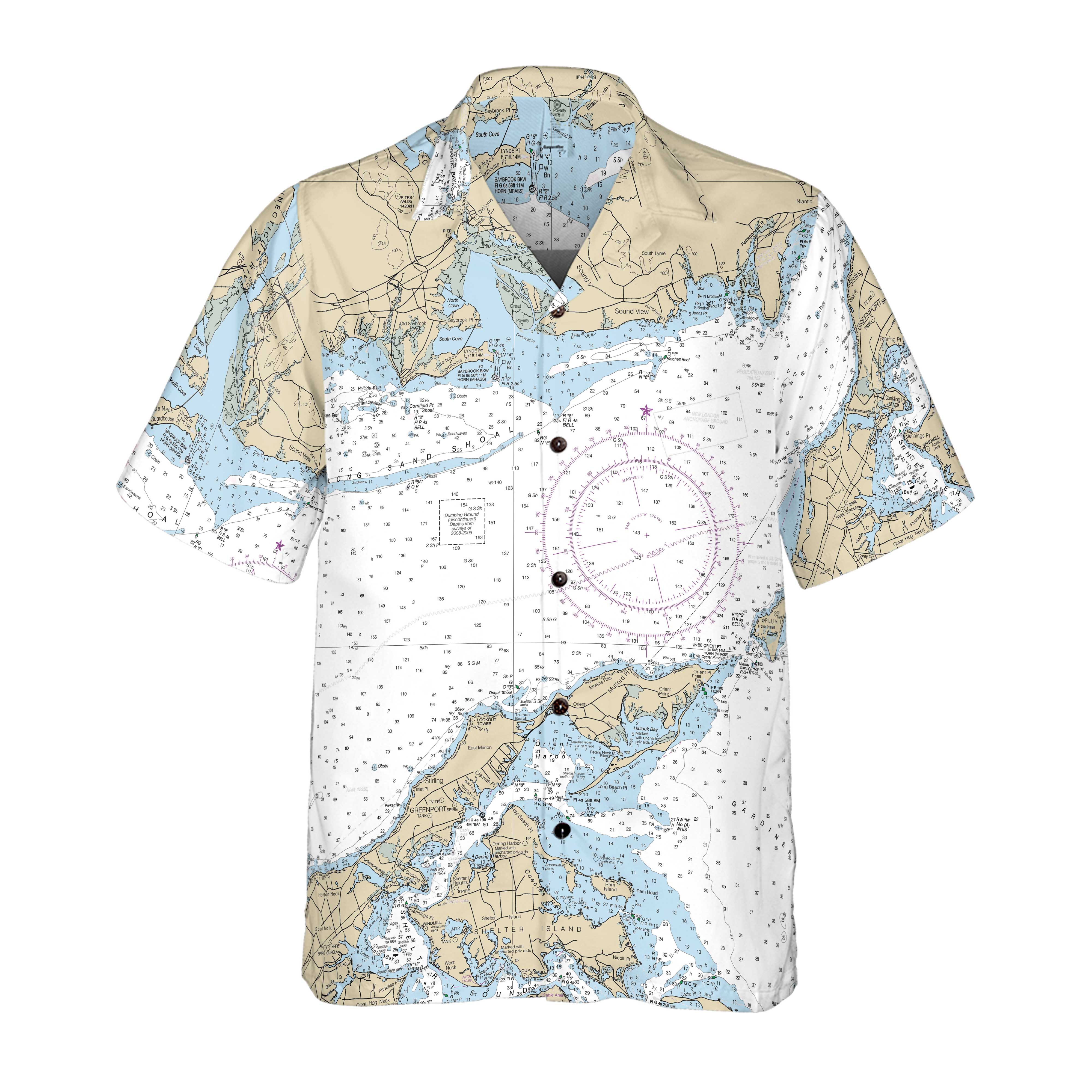 The Old Saybrook to Greenport Coconut Button Camp Shirt