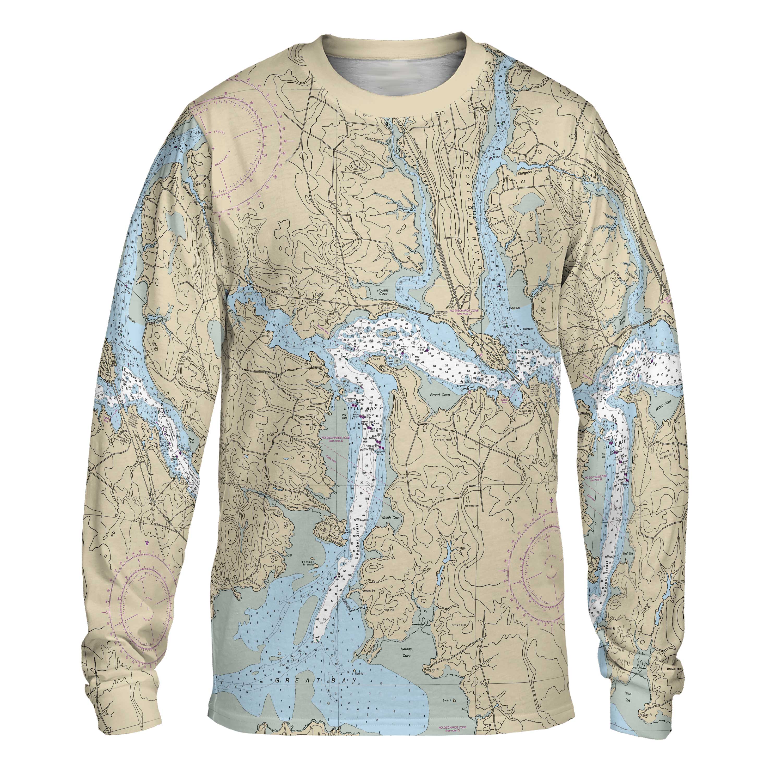 The Piscataqua River to Great Bay Long Sleeve Performance Tee