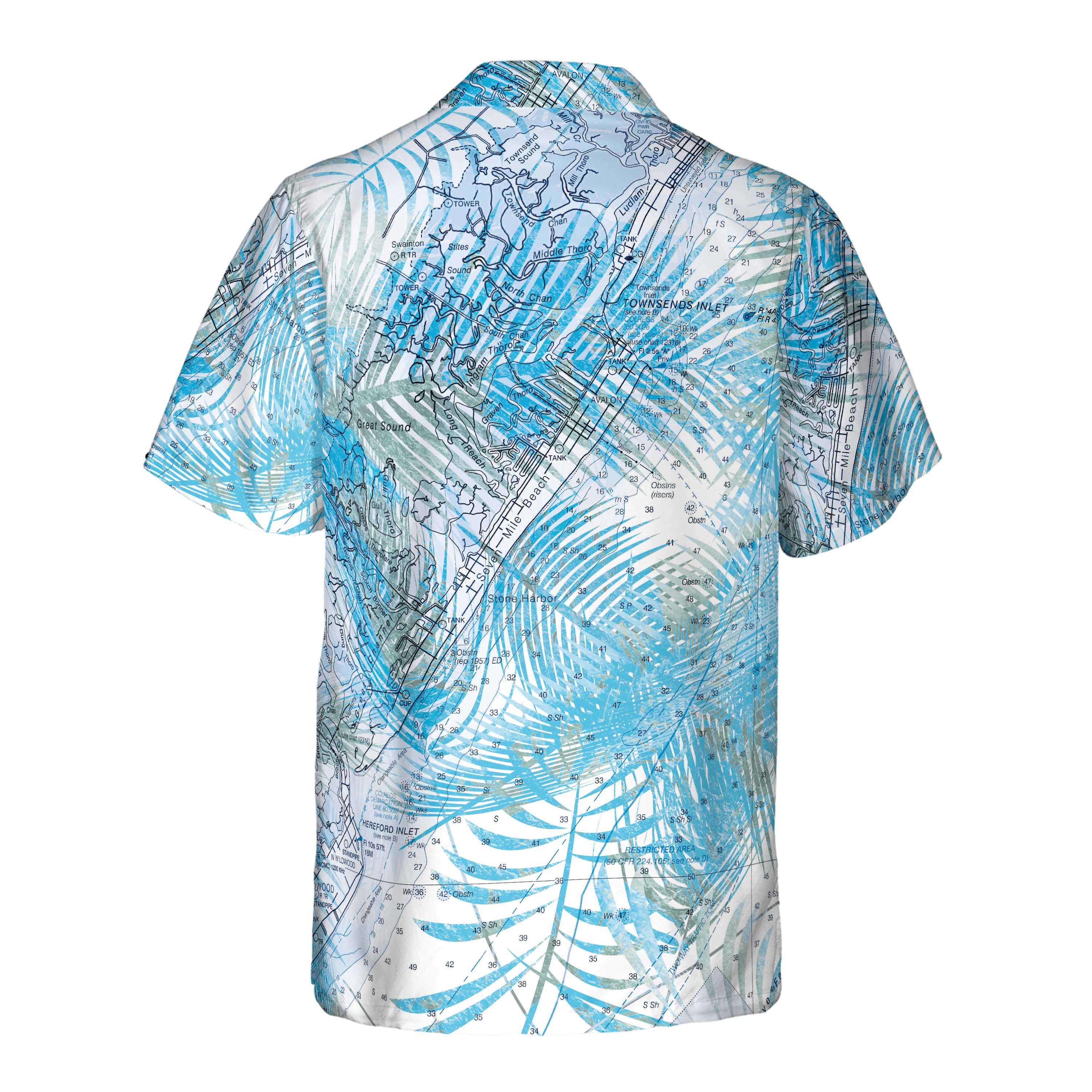 The Seven Mile Beach Tropical Blue Pocket Shirt