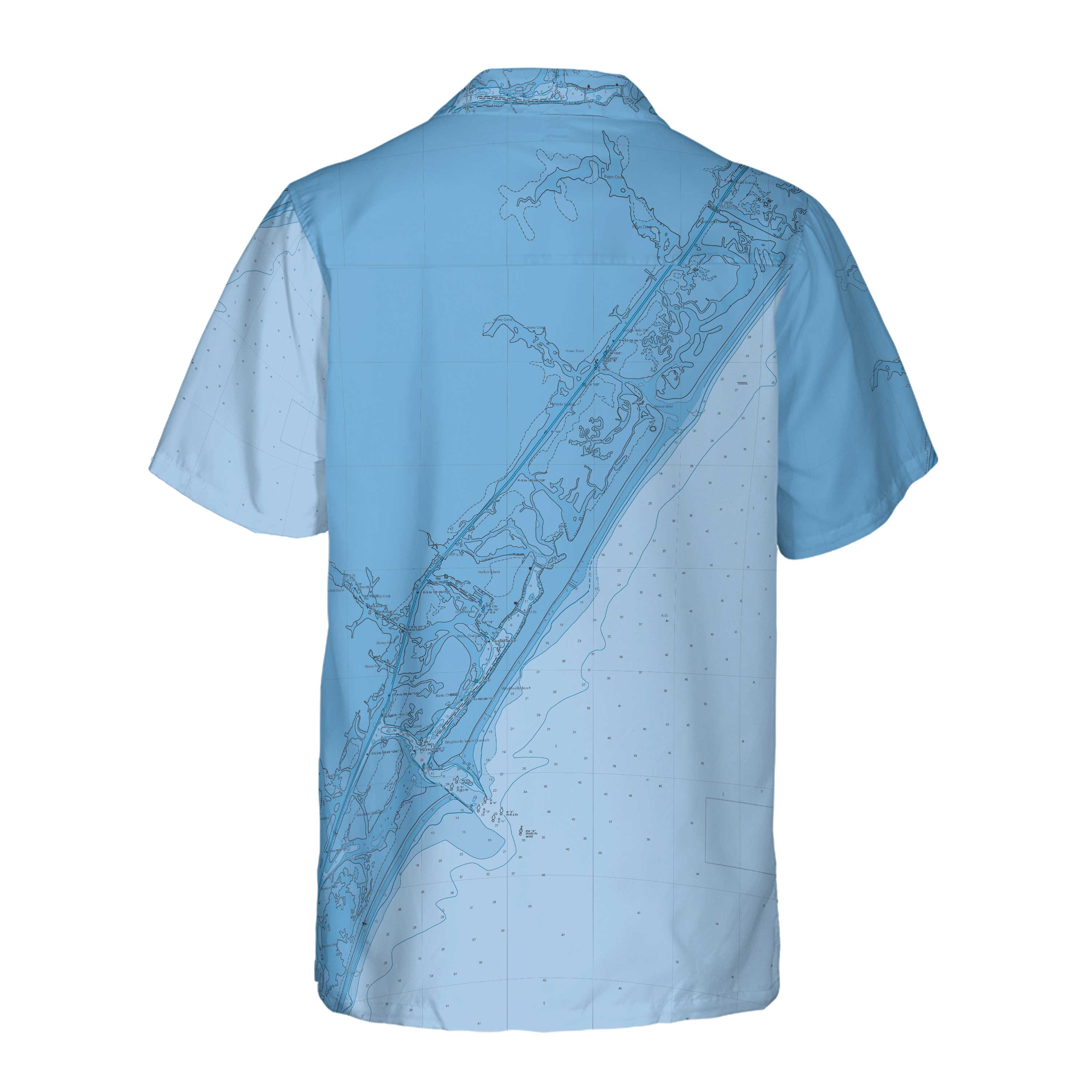 The Wrightsville Beach Blues Coconut Button Camp Shirt