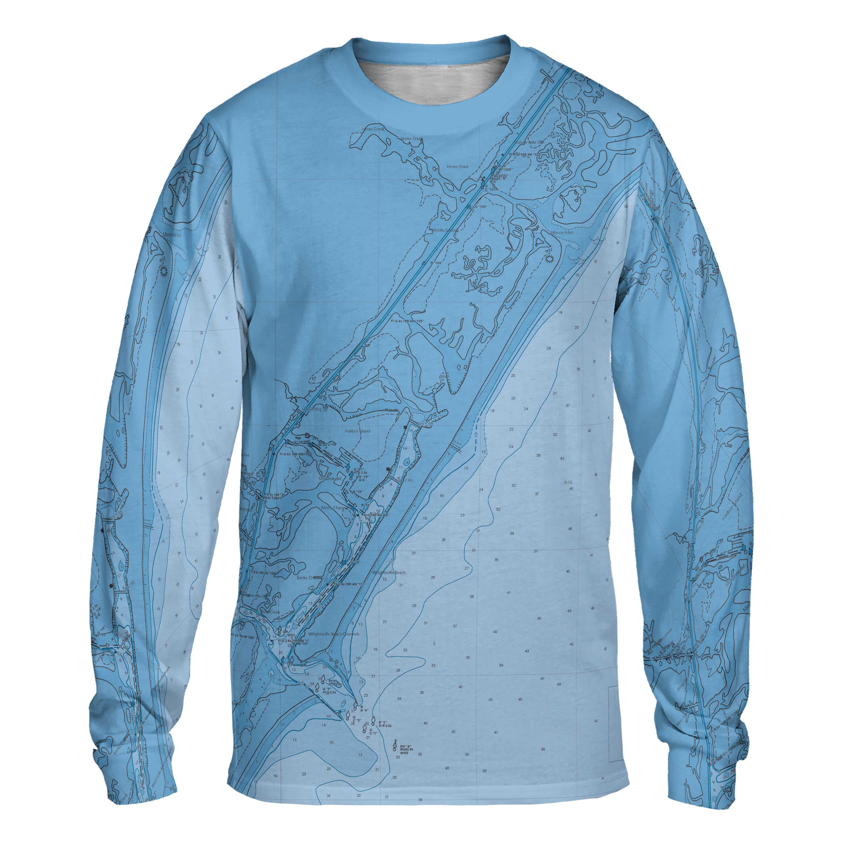 The Wrightsville Beach Blues Long Sleeve Performance Tee