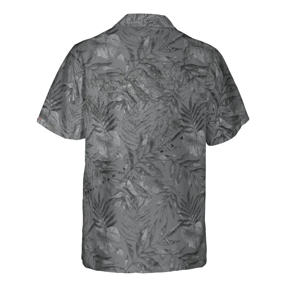 The Lake Erie Black and Silver Flowers Pocket Shirt
