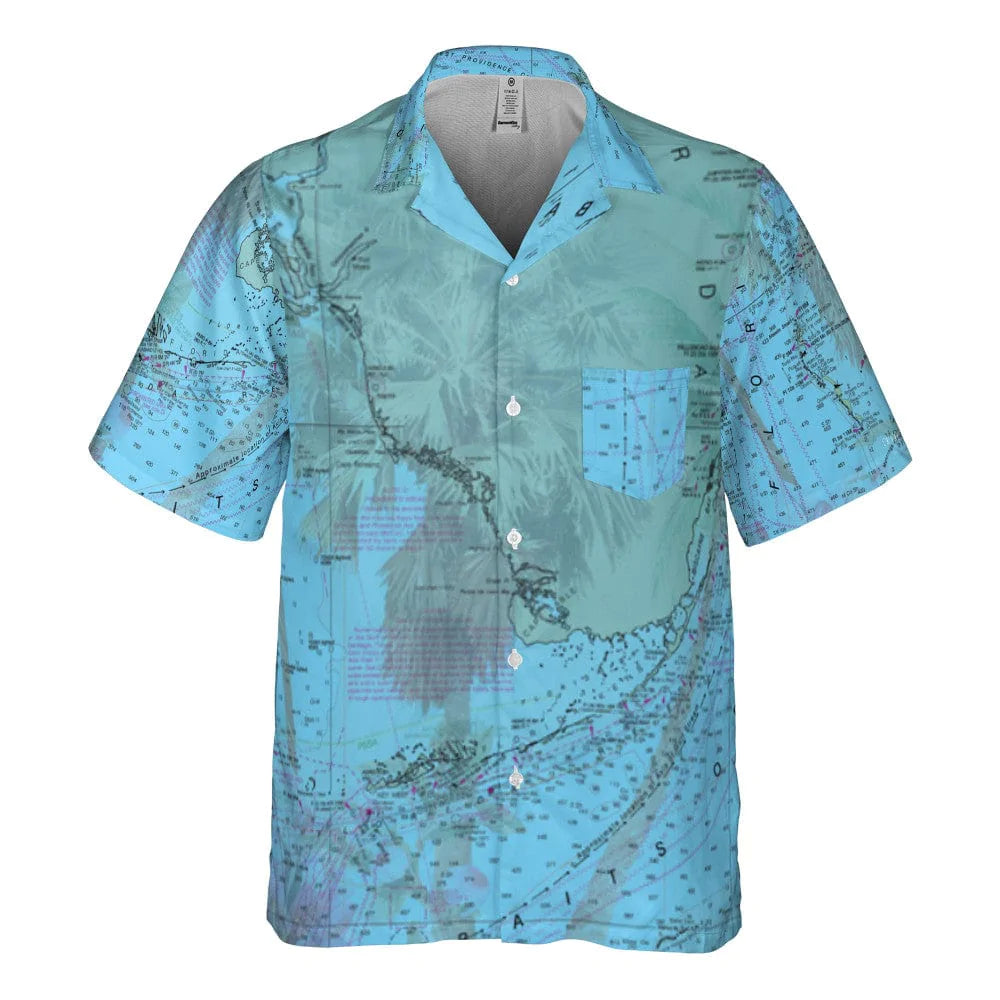 The South Florida Blue Sky Palms Pocket Shirt