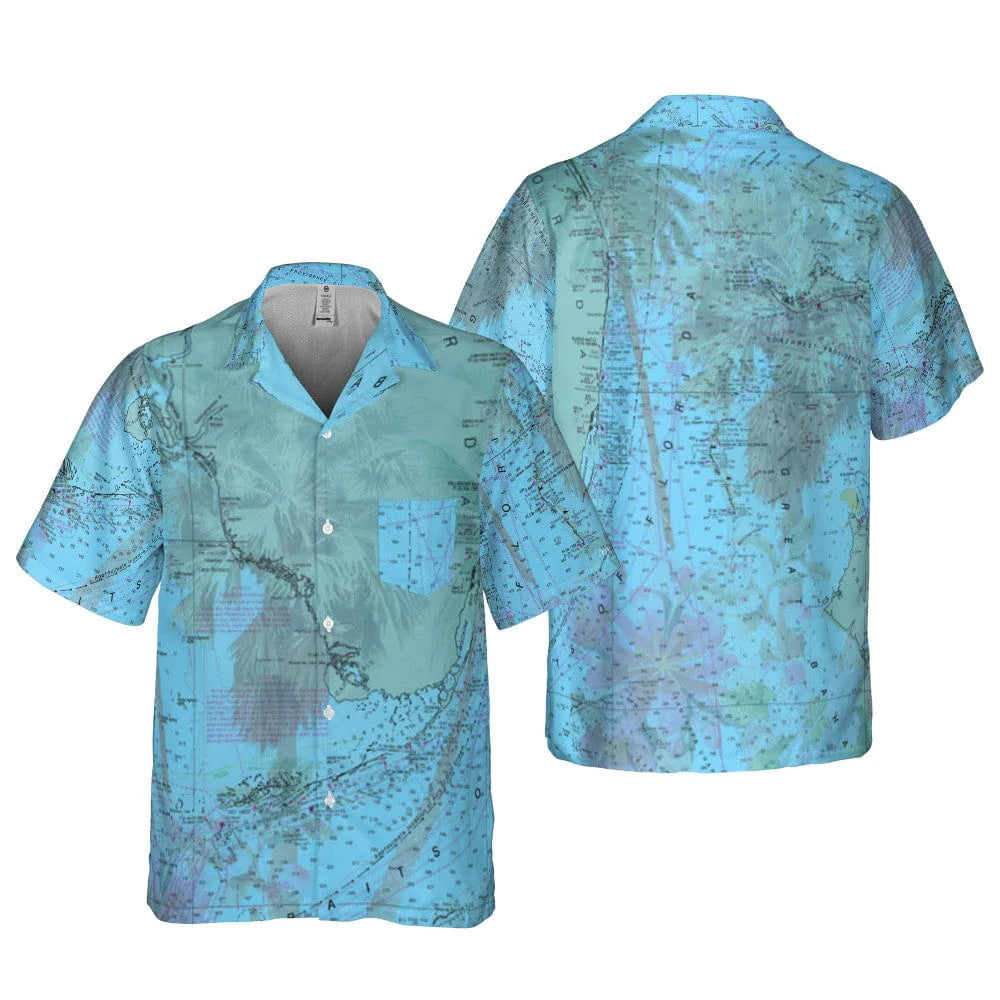 The South Florida Blue Sky Palms Pocket Shirt