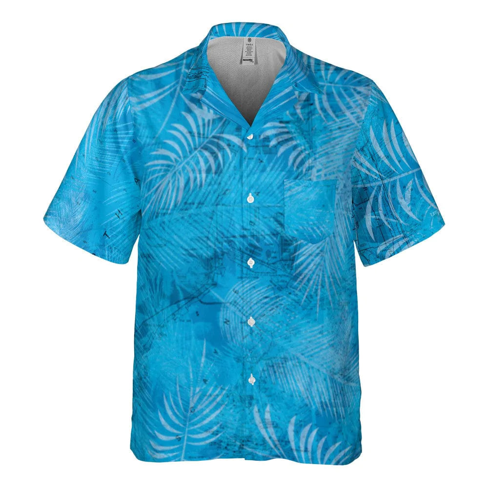 The Miami and Fort Lauderdale Blue Ferns Pocket Shirt