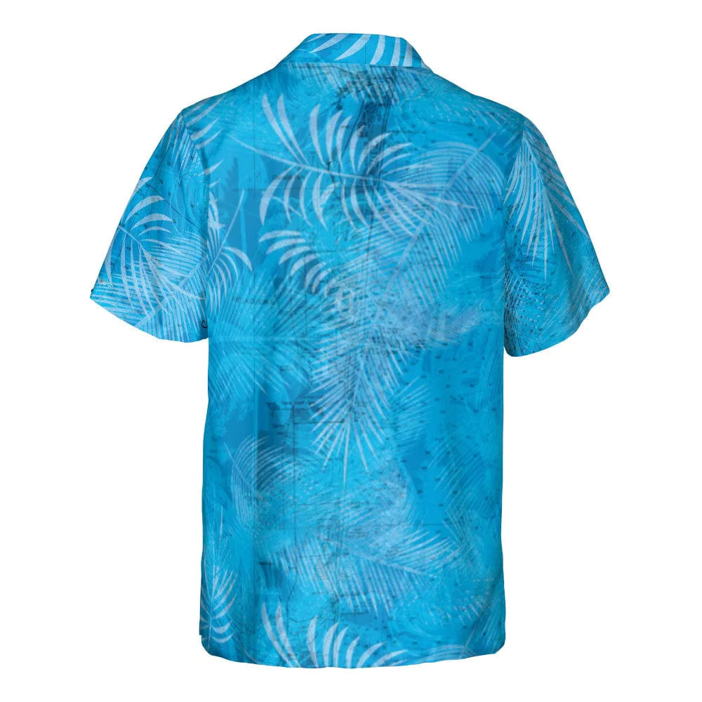 The Miami and Fort Lauderdale Blue Ferns Pocket Shirt