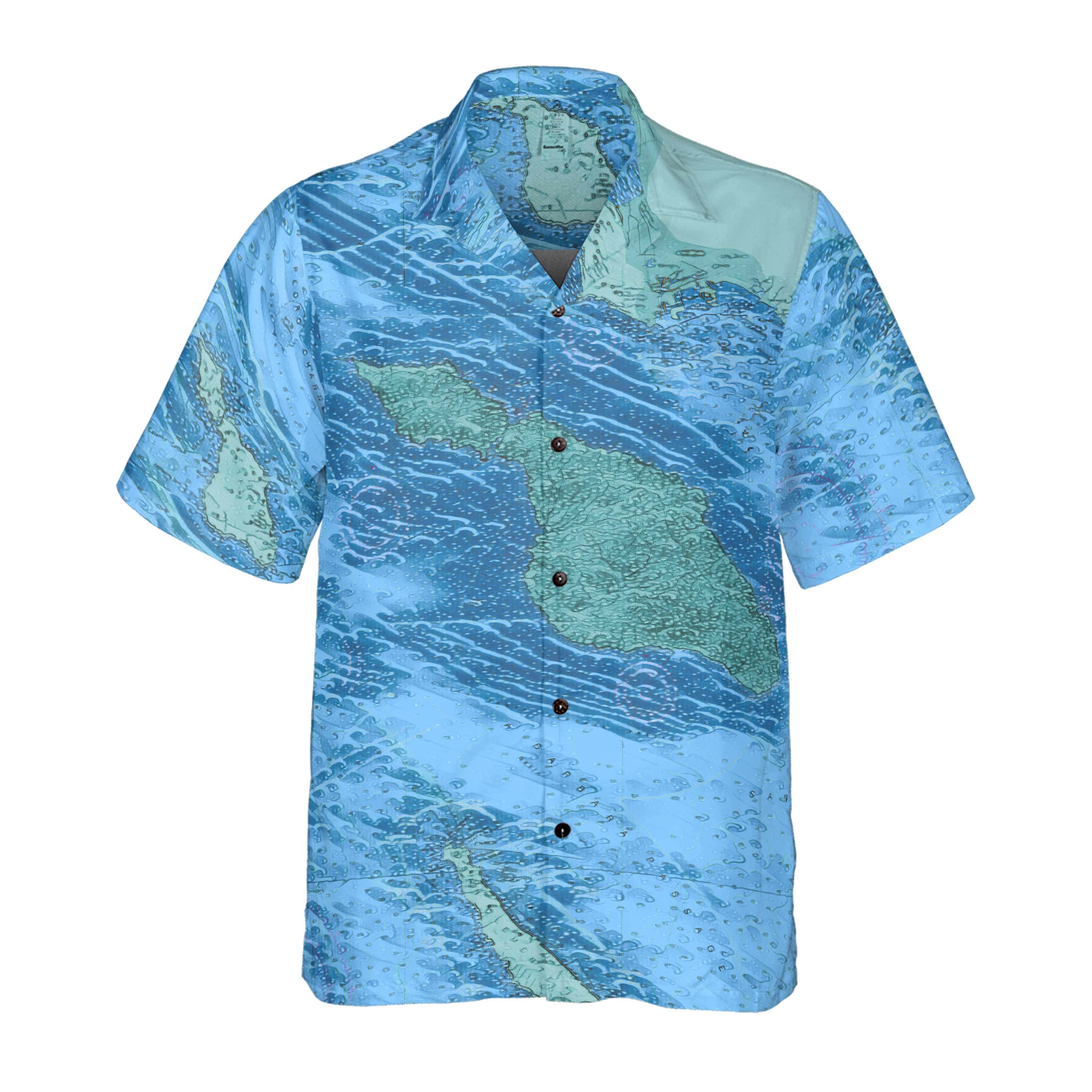 The Catalina Island Surf Coconut Button Camp Shirt