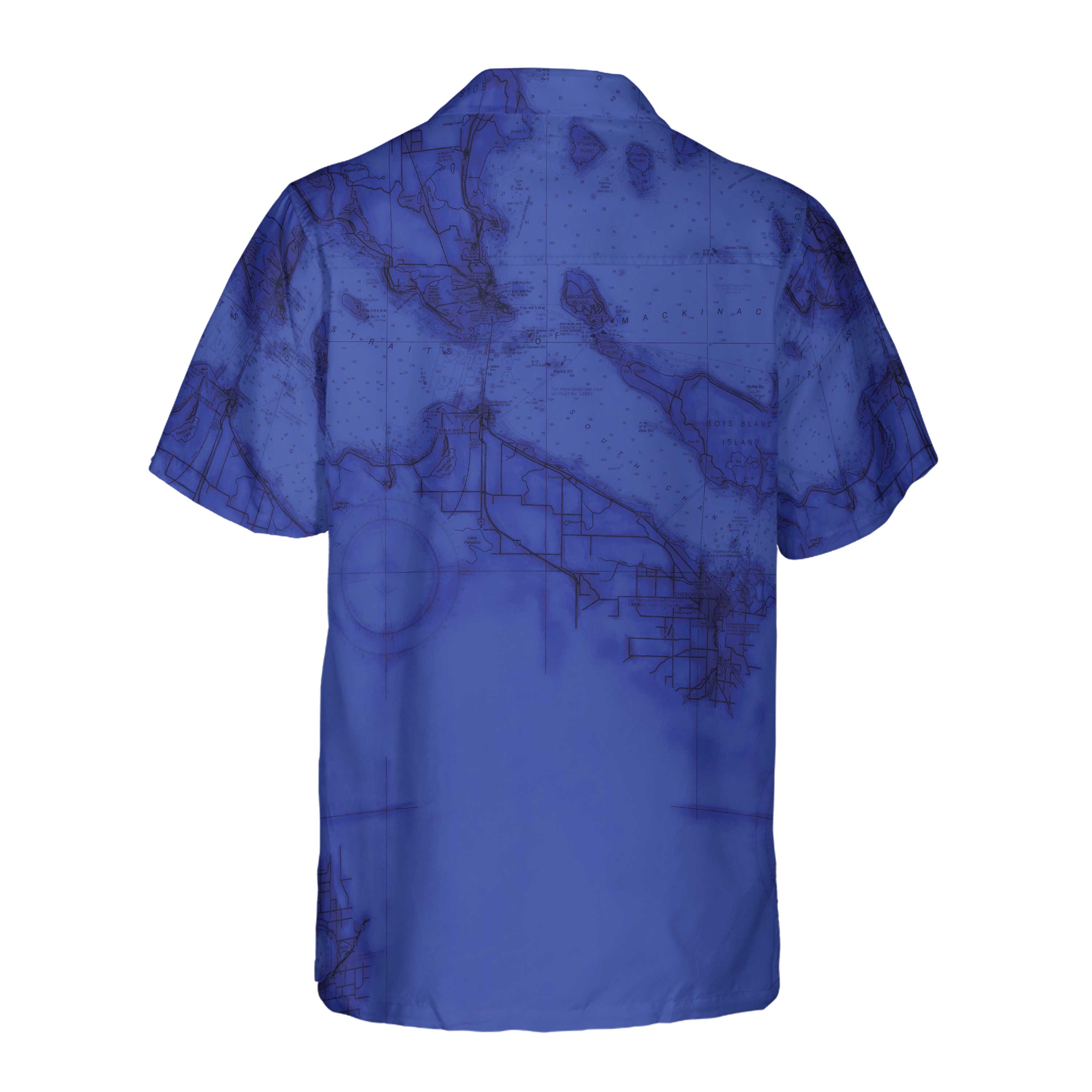 The Straits of Mackinac Coconut Button Camp Shirt