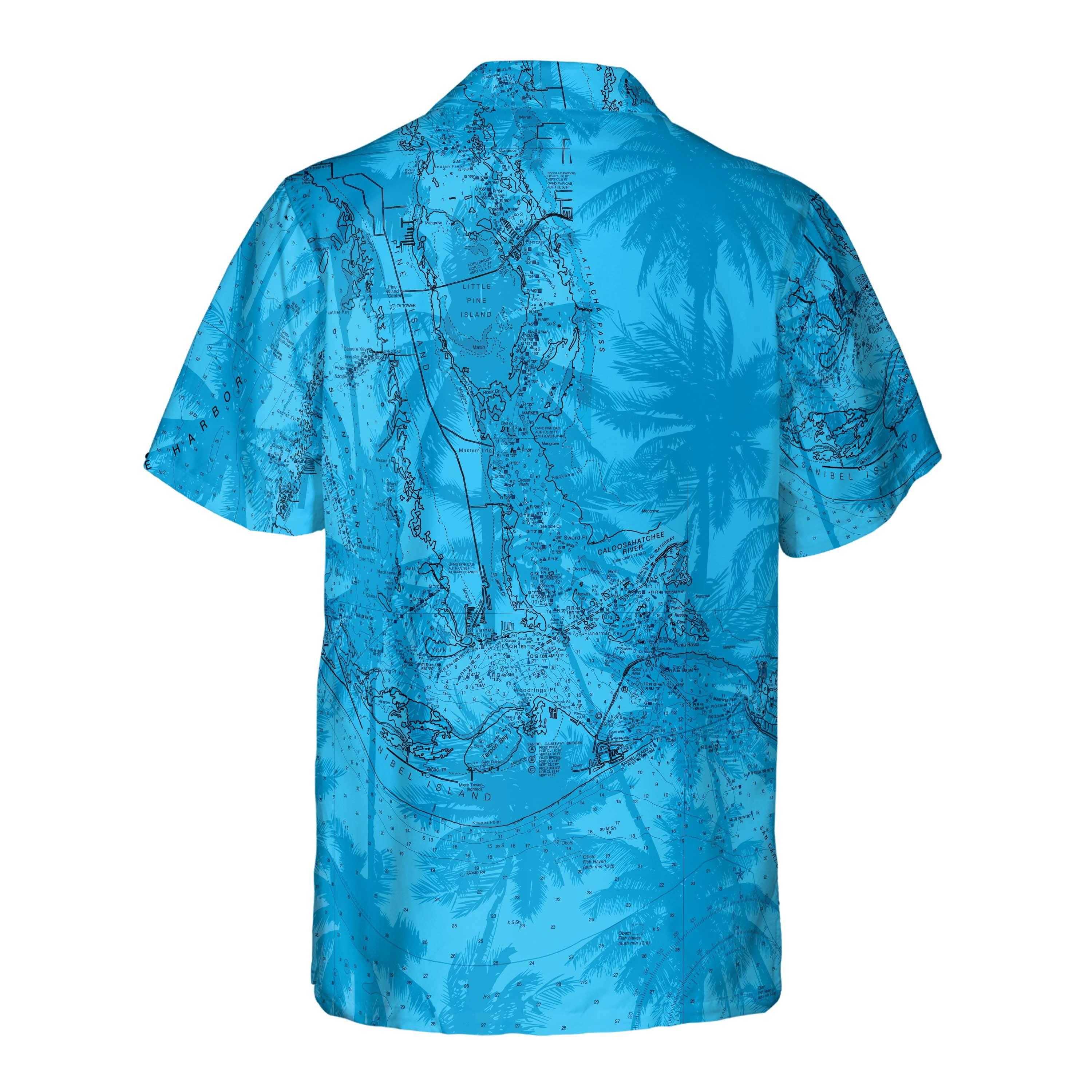 The Punta Gorda Blue Palms Pocket Shirt
