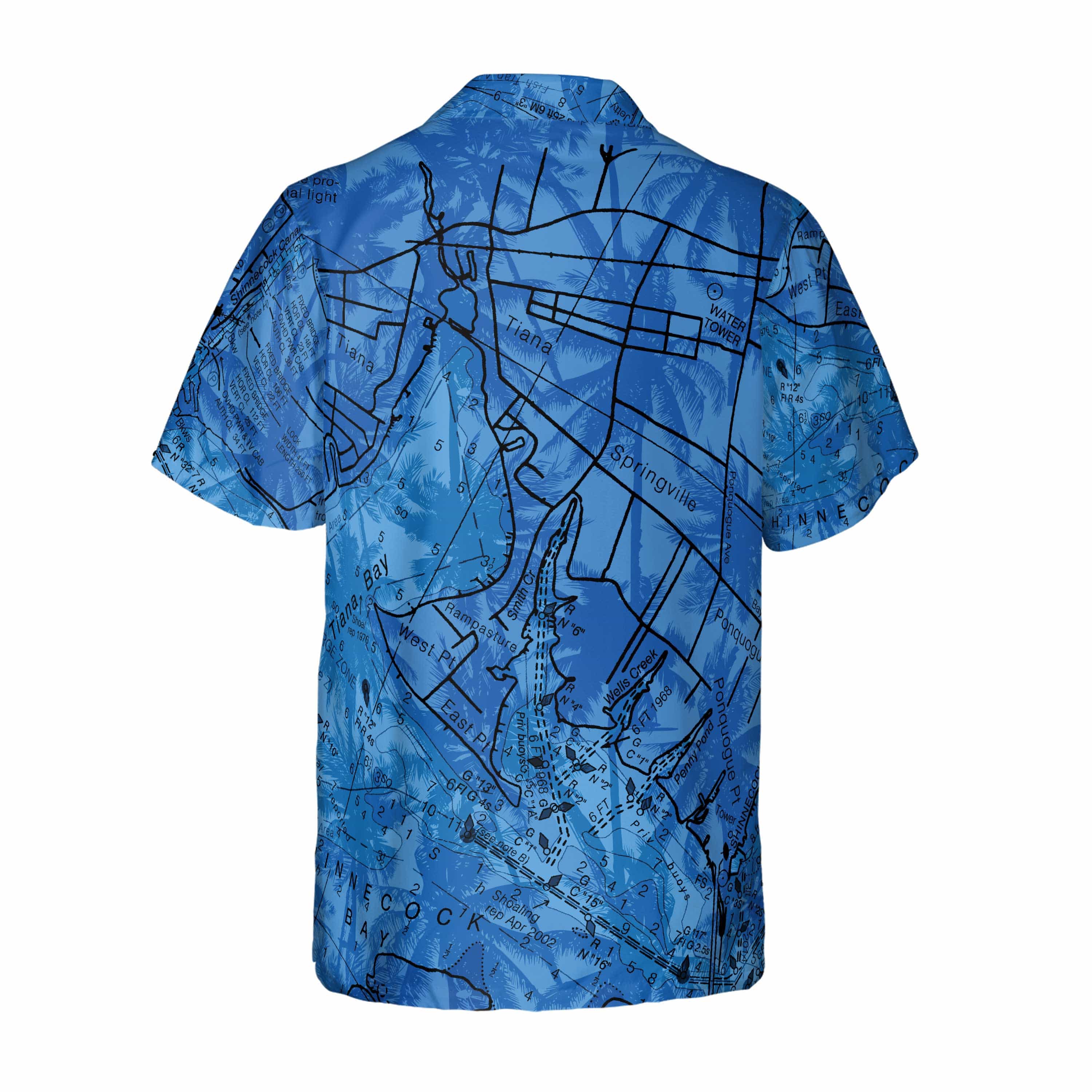 The Bold Blue Shinnecock Canal Palms Shirt