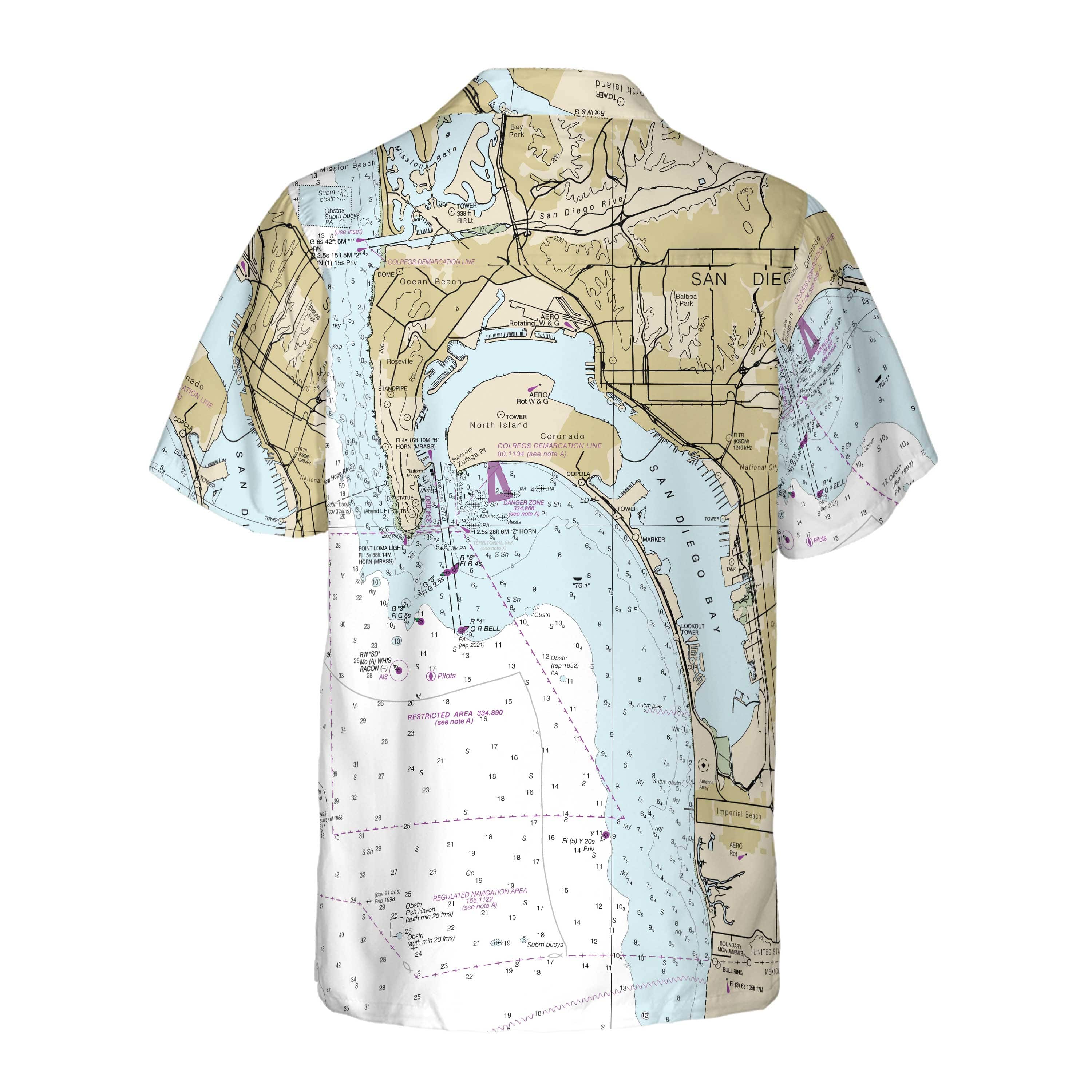 The San Diego Bay Mariner Coconut Button Camp Shirt