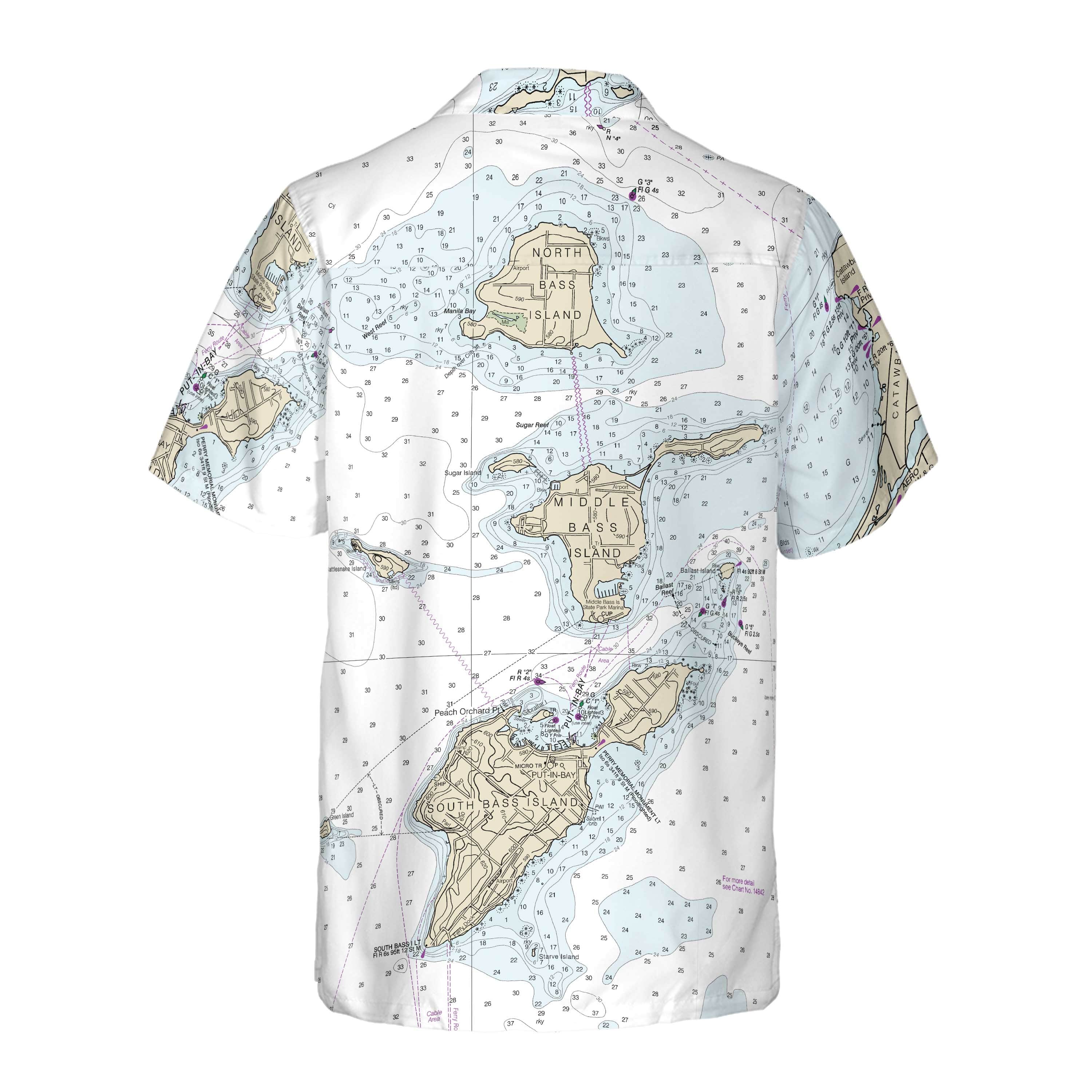 The Lake Erie Islands Mariner Coconut Button Camp Shirt