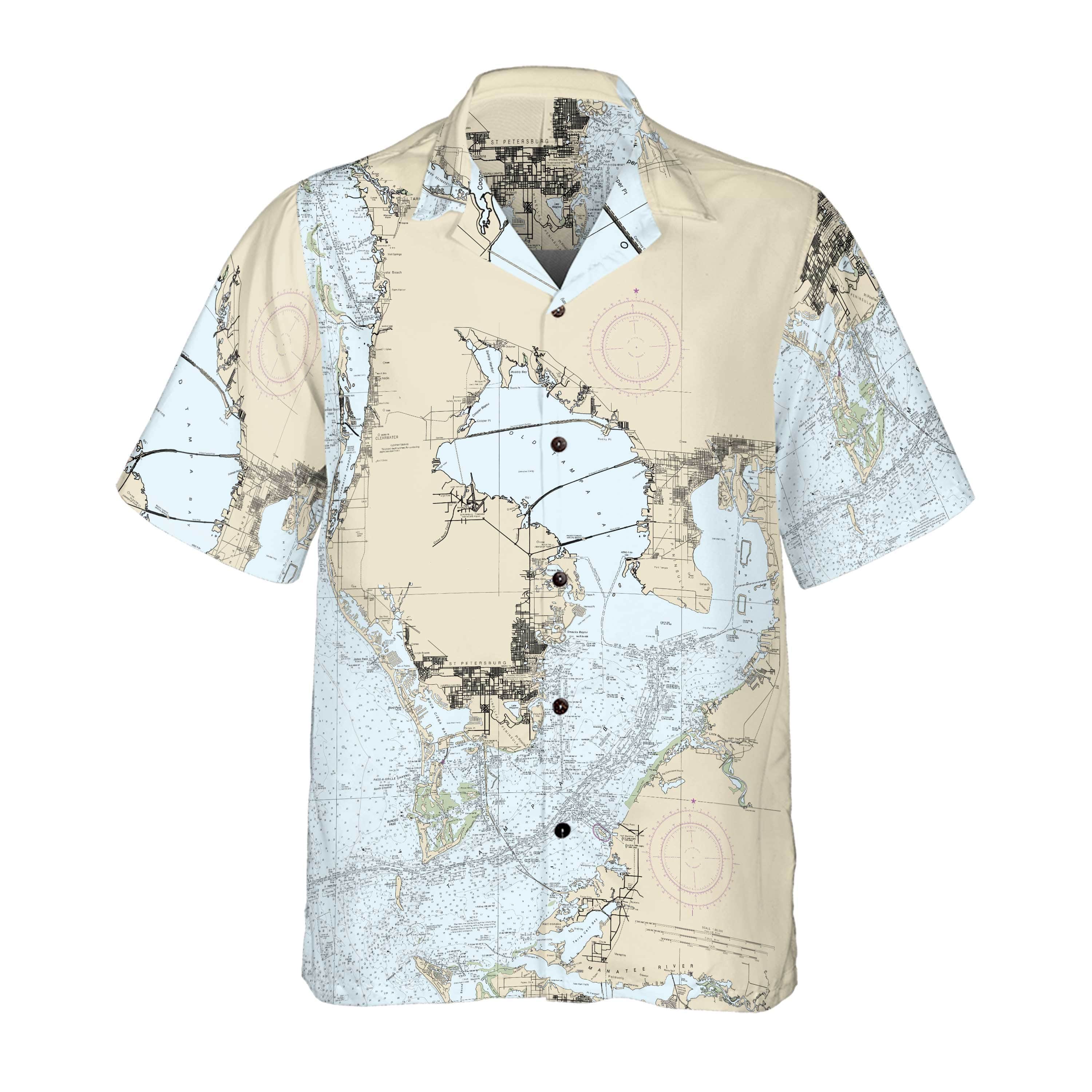 The Tampa Bay Coconut Button Camp Shirt