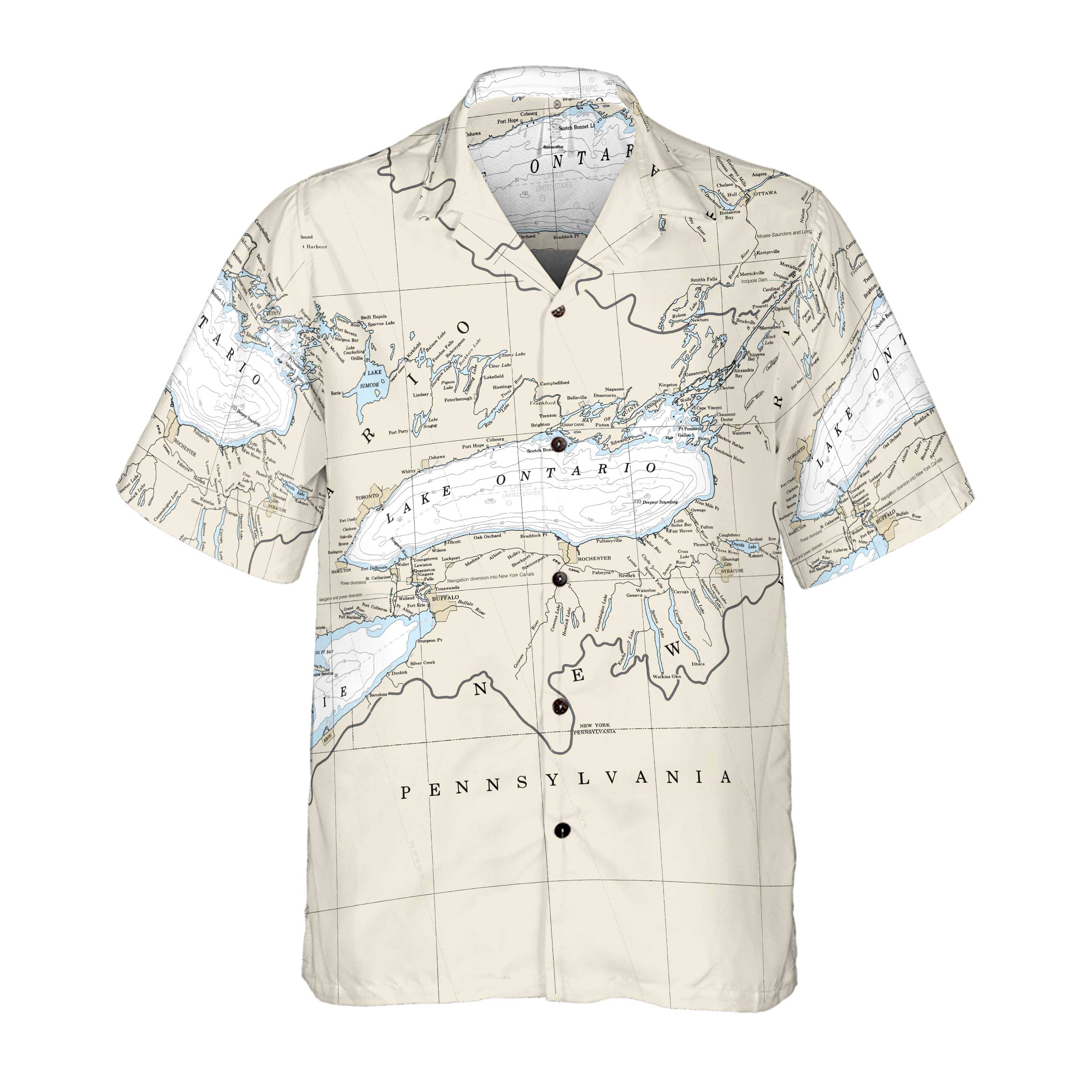 The Lake Ontario Coconut Button Camp Shirt – Top Deck Gear