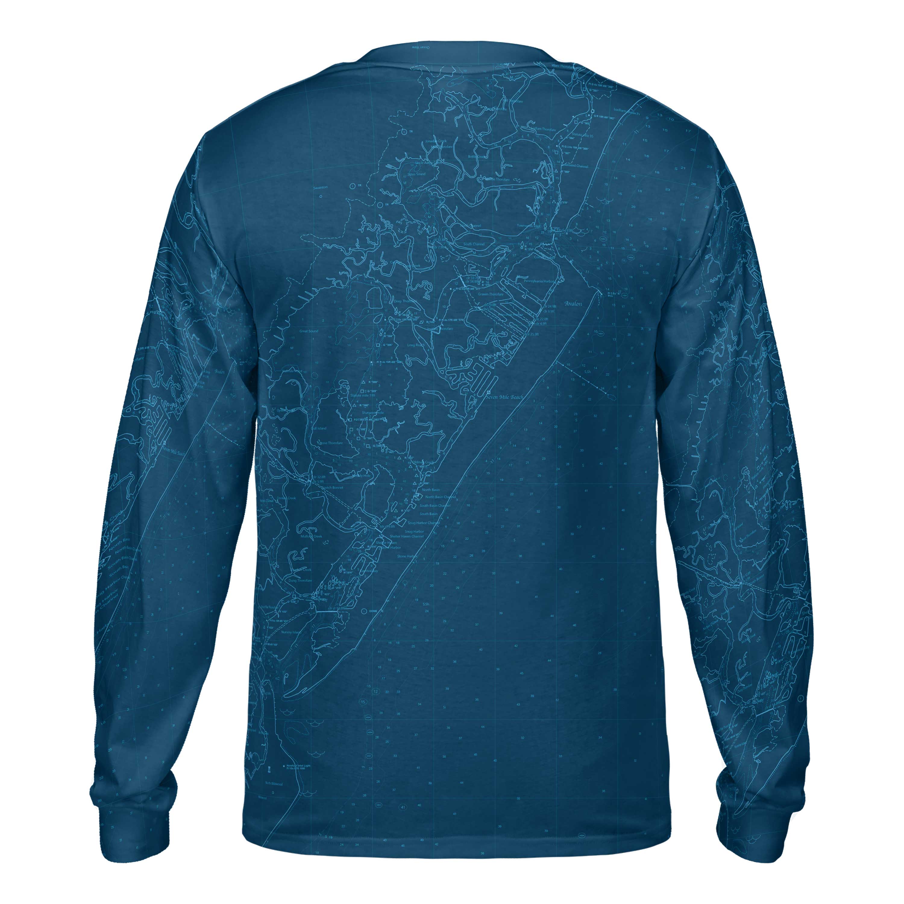 The Seven Mile Island Navy and White Long Sleeve Tee